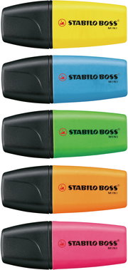 highlighter, neon, markers, five-pack, mini-erasers