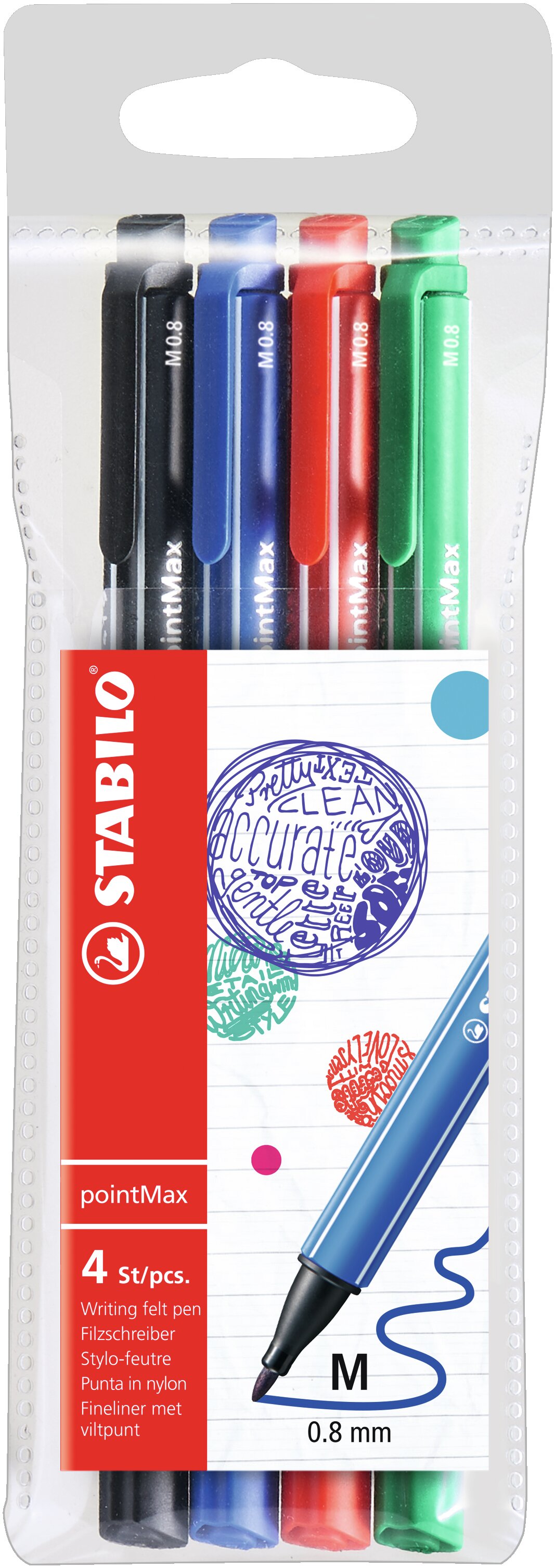 Jemný liner STABILO pointMax Jemná linka/ Fibre- Tip Pen STABILO pointMax