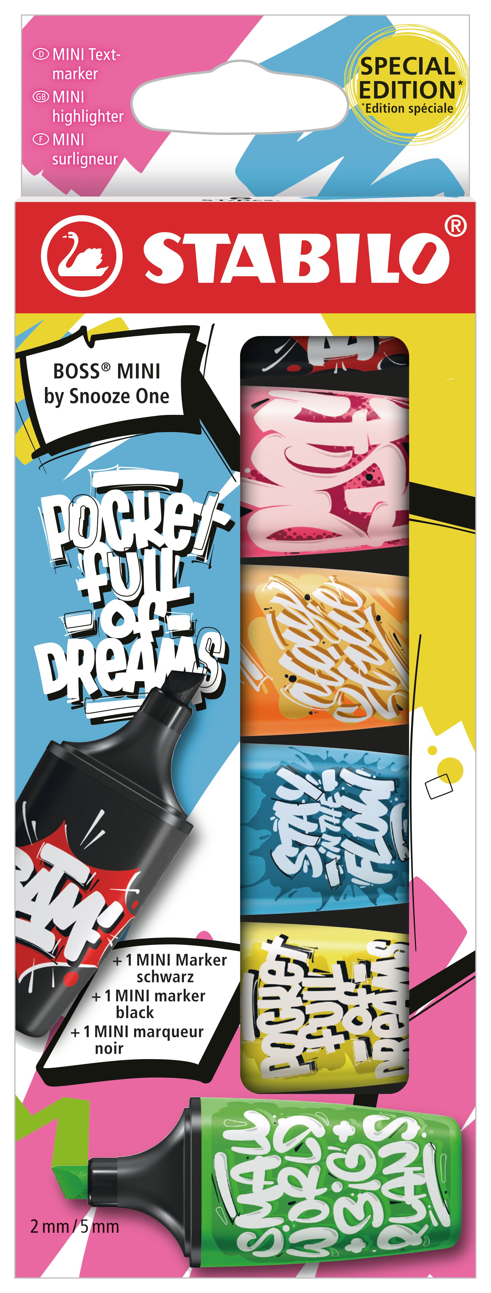 Tekstmarkeerstift STABILO BOSS MINI by Snooze One Markeerstiften STABILO BOSS MINI by Snooze One