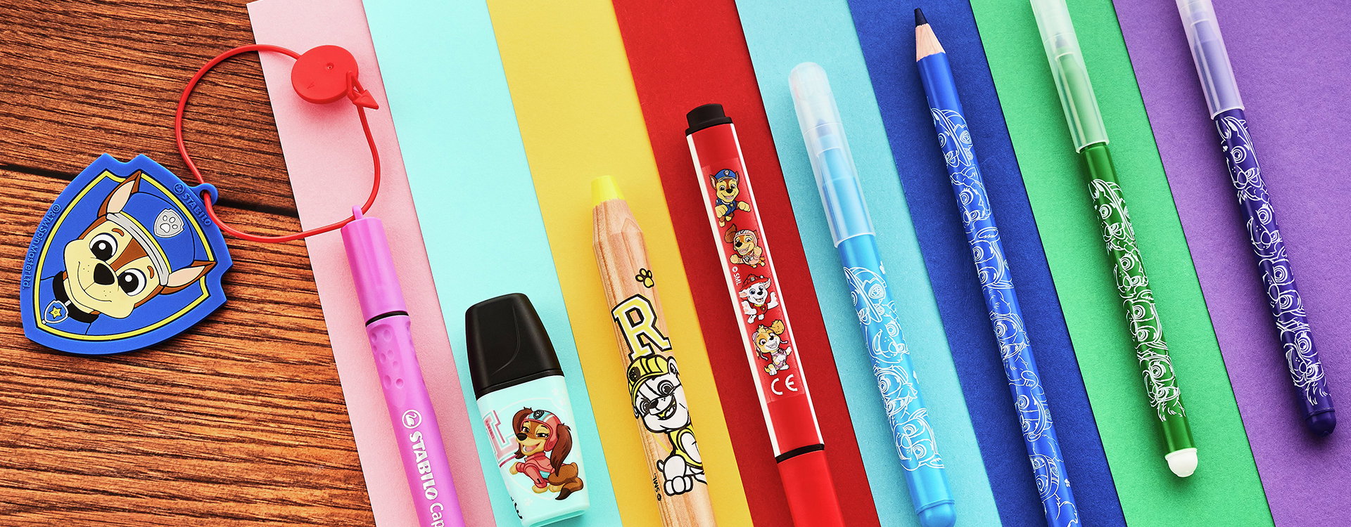 Schreibwaren-Set, Buntstift, Filzstift, Textmarker, Paw-Patrol-Motiv