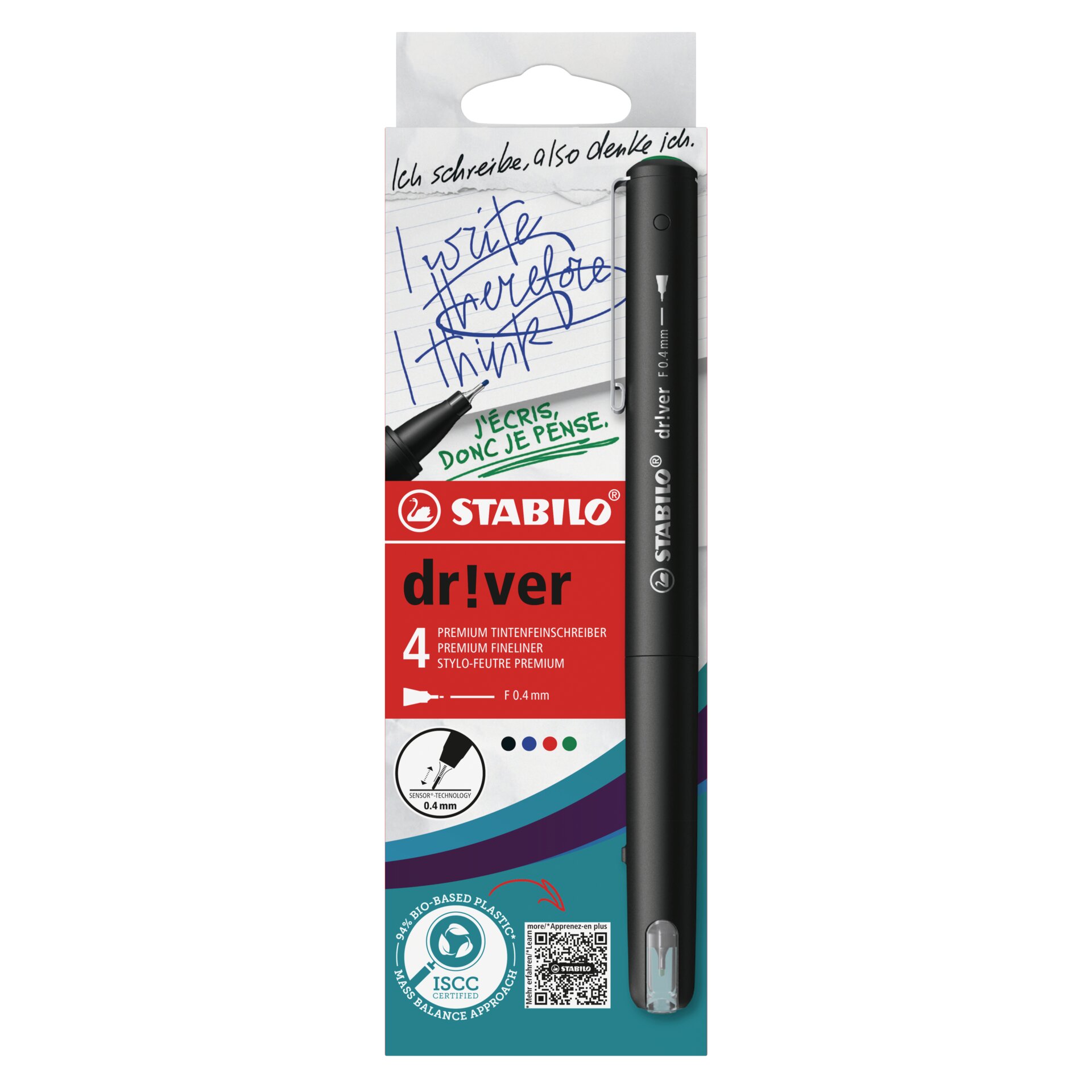 Stylo-feutre pointe fine montée sur amortisseur STABILO dr!ver Stylos-feutres STABILO dr!ver fine
