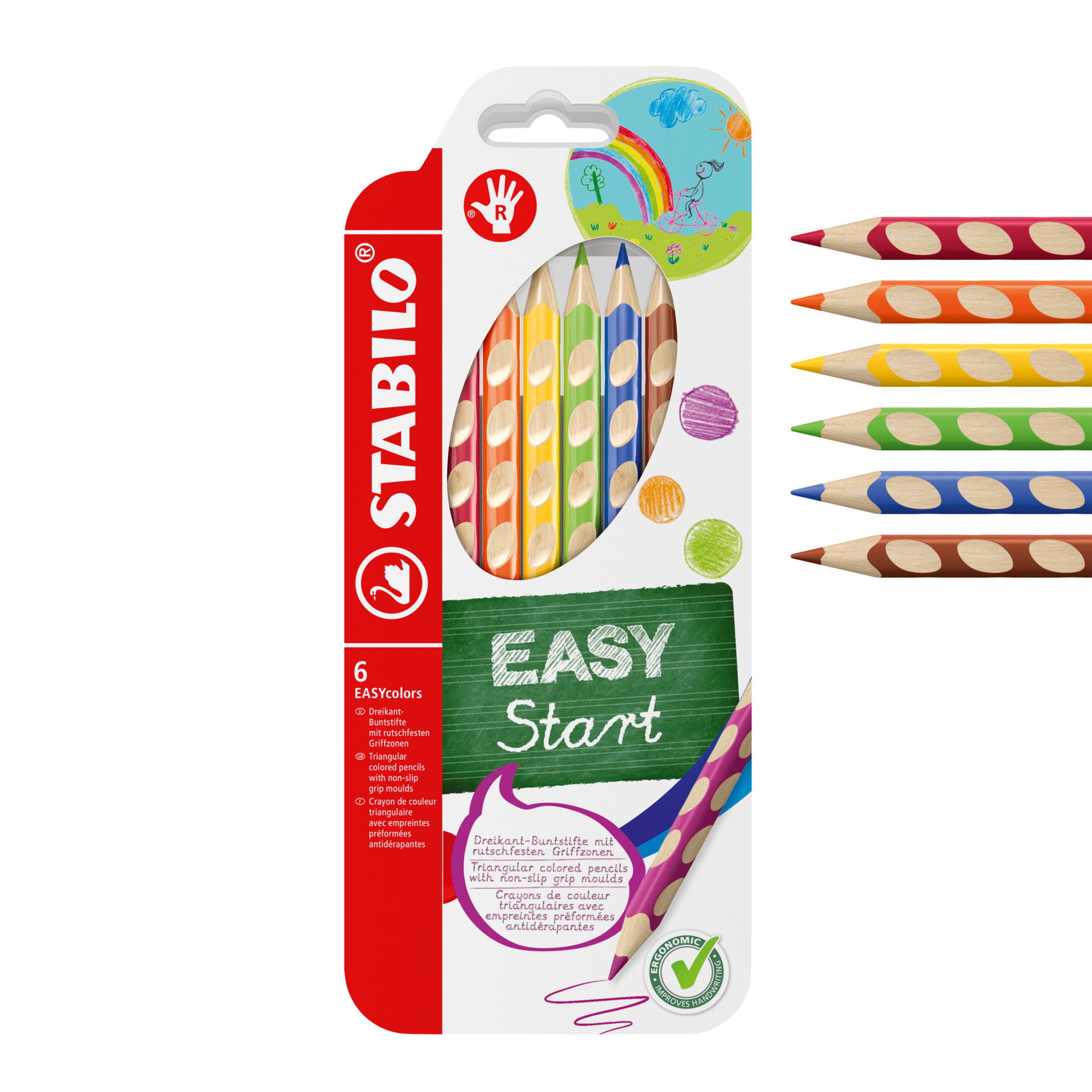 Crayon de couleur ergonomique STABILO EASYcolors Crayons de couleurs STABILO EASYcolors