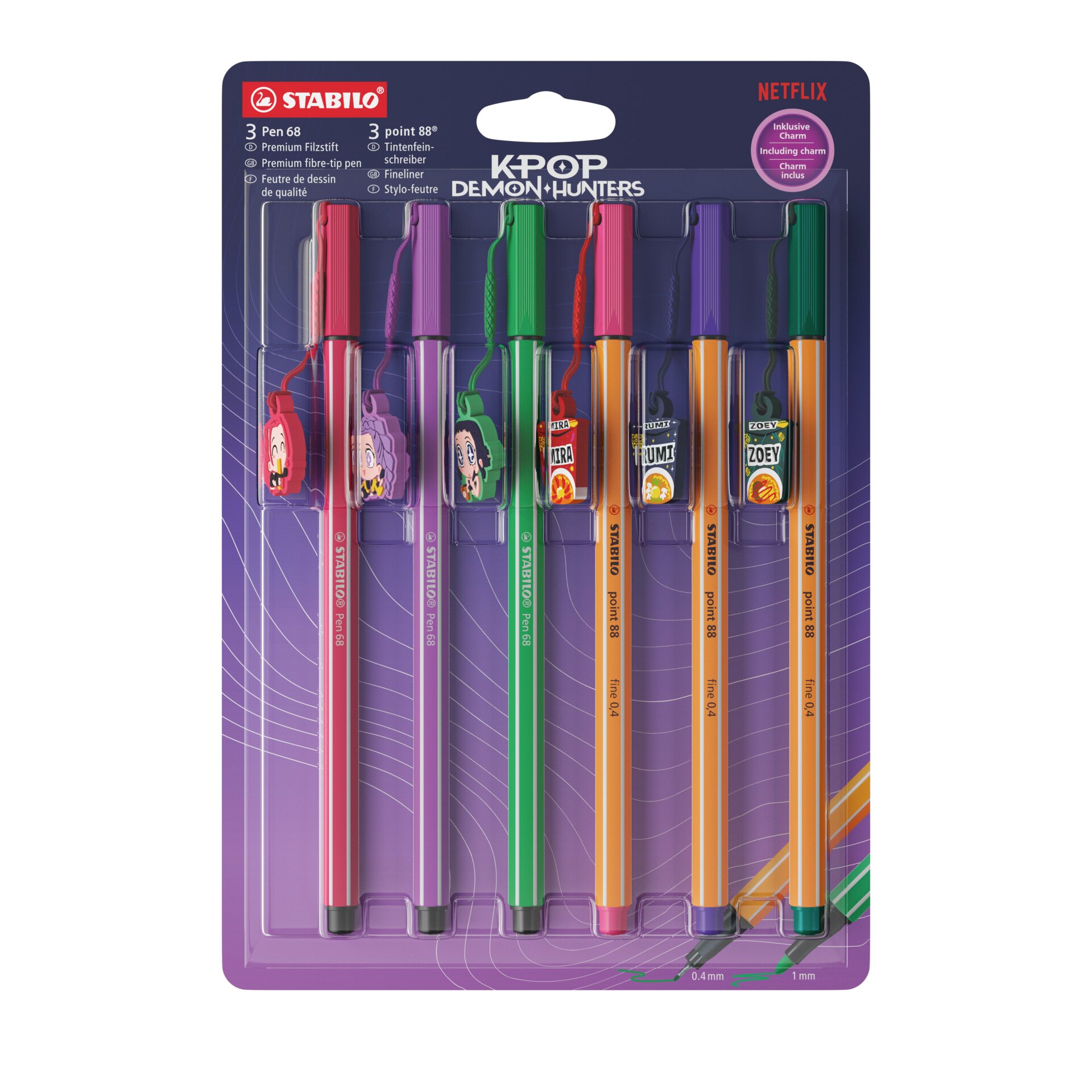 Fineliner/ pennarello STABILO Pen 68 KPop Demon Hunters
STABILO point 88 KPop Demon Hunters