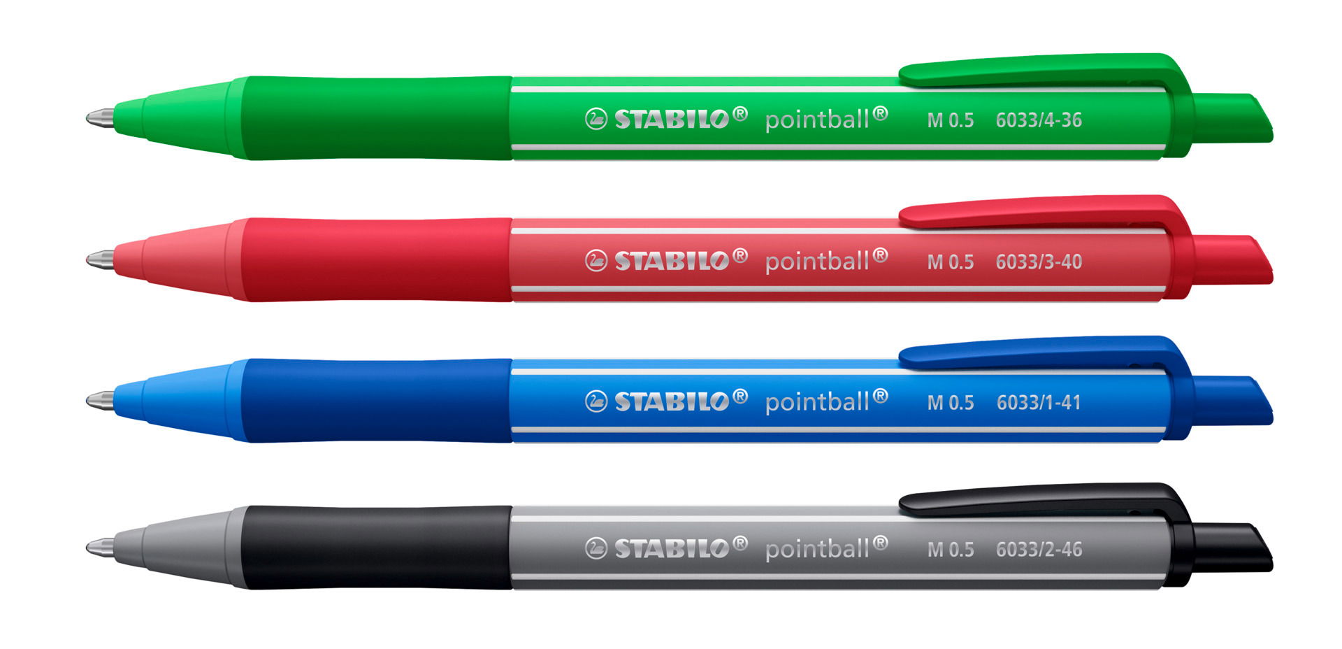 Stylo-bille en plastique biosourcé STABILO pointball colorful Stylo-bille en plastique biosourcé STABILO pointball colorful