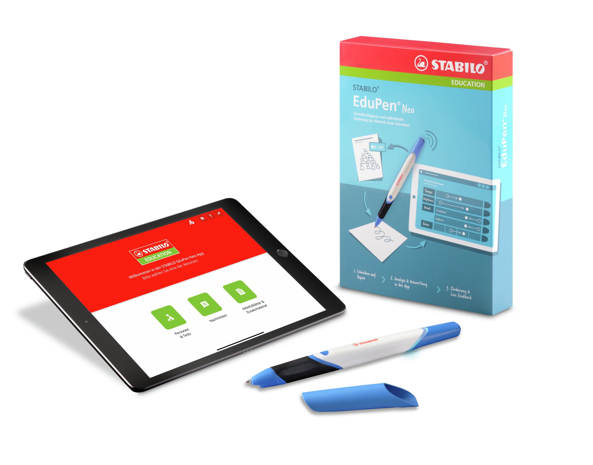 Digitaler Stift mit App für den Schreibunterricht – STABILO EduPen Neo STABILO DigiPen STABILO EduPen, EduPen Neo, Stabilo, Bildungszubehör, Tablet-Stift, Pen-Set