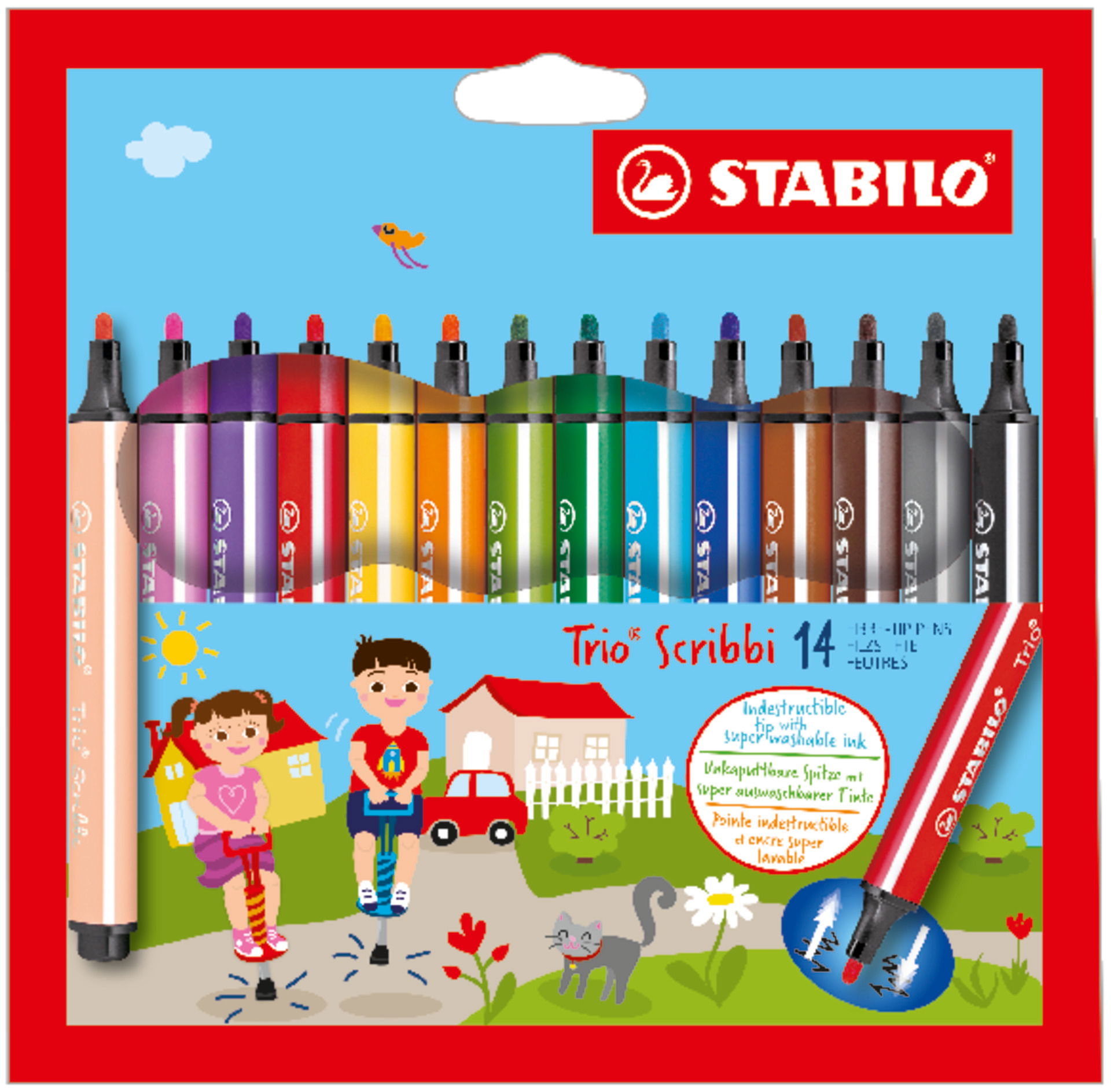 Viltstiften STABILO Trio Scribbi