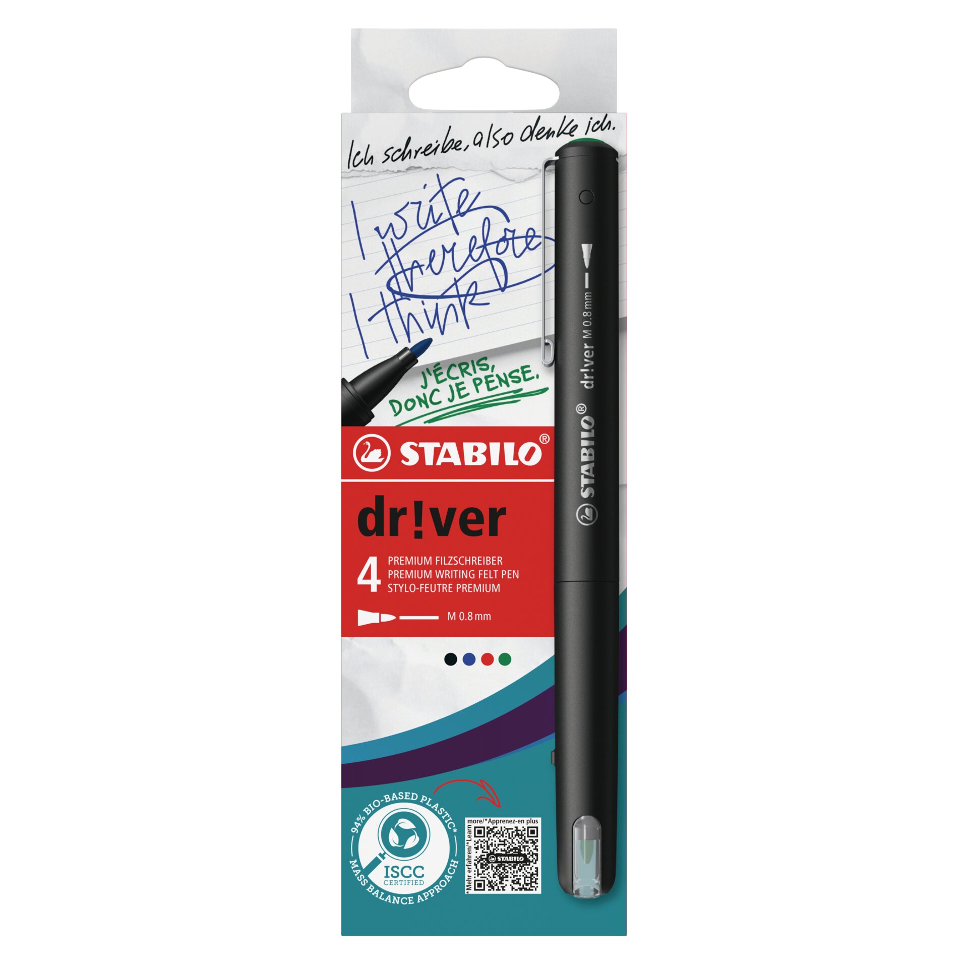 Stylo-feutre pointe moyenne en nylon STABILO dr!ver Stylos-feutres STABILO dr!ver medium