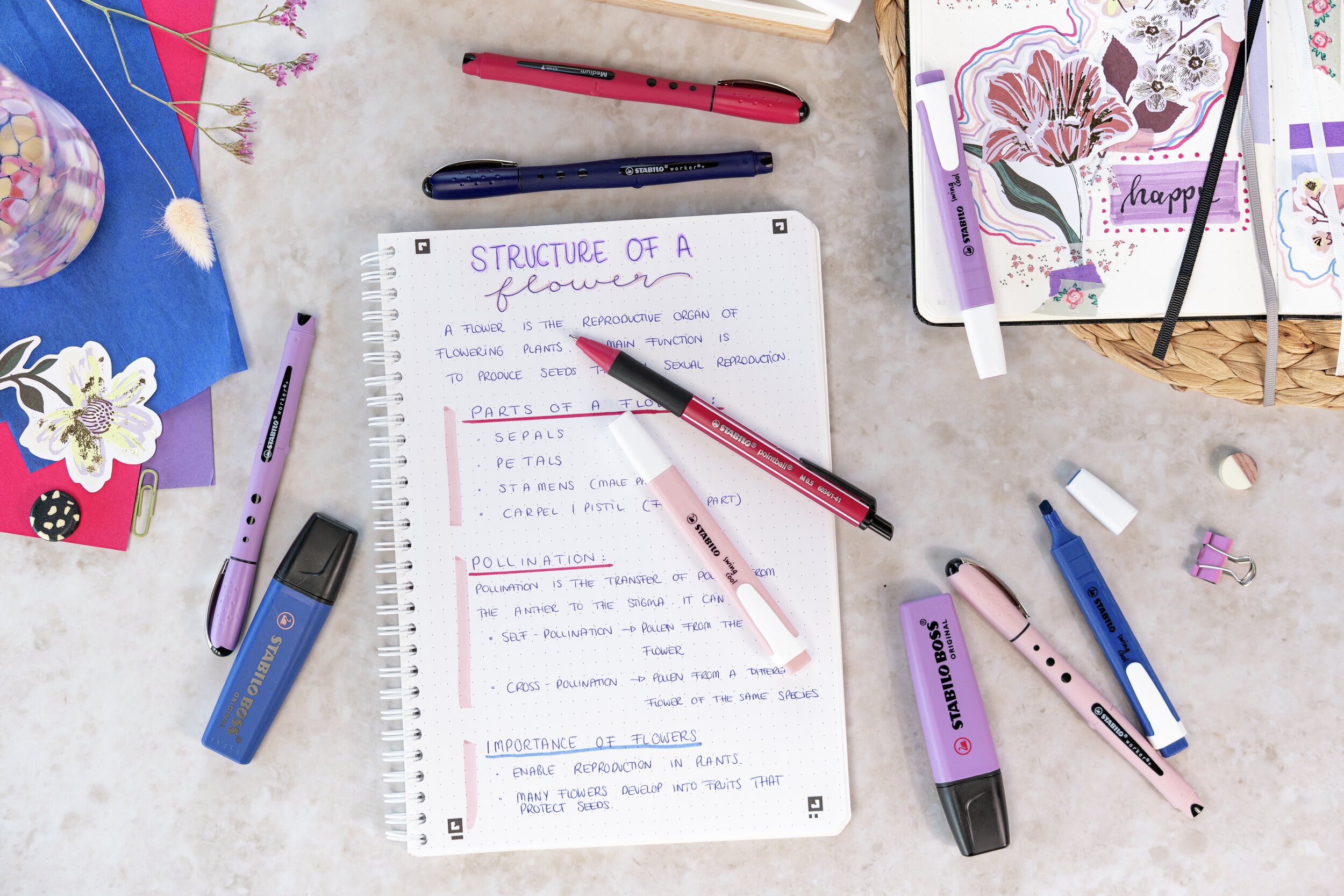 STABILOwildflowerAssortment-pensonpaper STABILOwildflowerAssortment-pensonpaper