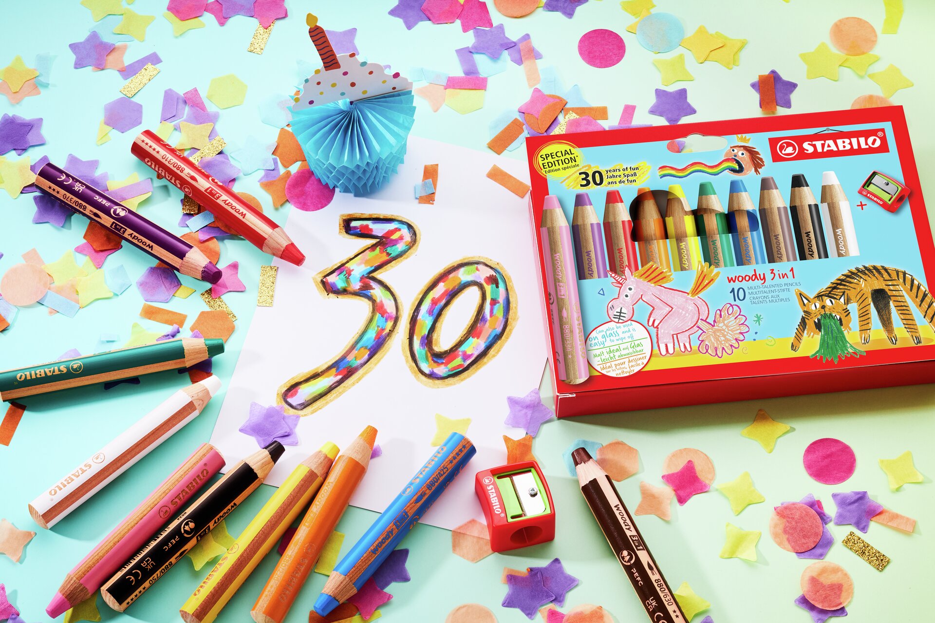 STABILO Crayon de couleur woody 3in1 duo - Etui carton x 6 crayons à STABILO Crayon de couleur woody 3in1 duo - Etui carton x 6 crayons à