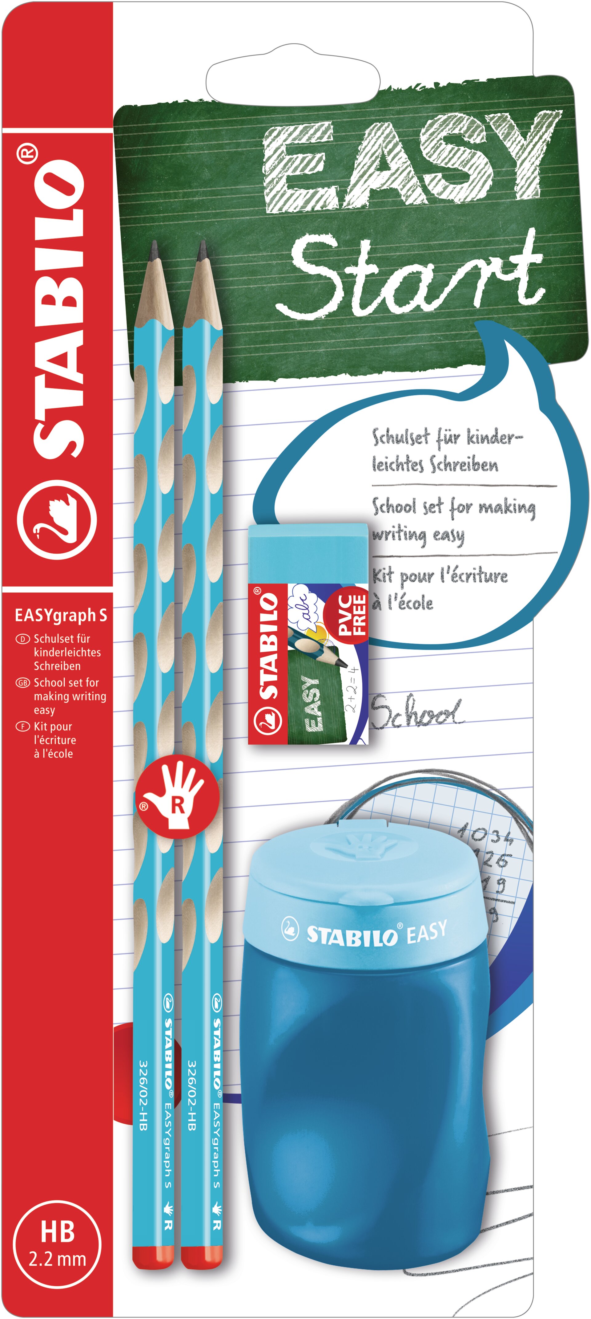 Bleistifte STABILO EASYgraph S, Schulset, Schreibset, Bleistifte, Spitzer, Spitzer/Lehrerbedarf