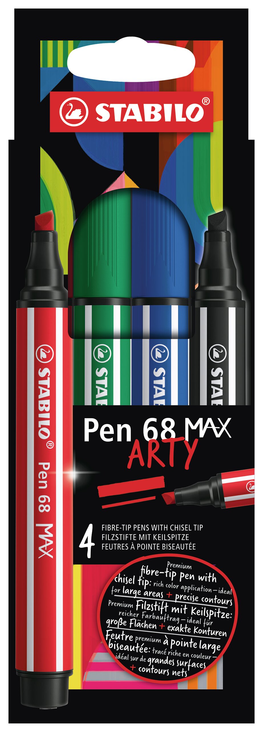 Rotulador premium con punta biselada STABILO Pen 68 MAX Rotulador punta de fibra STABILO Pen 68 MAX