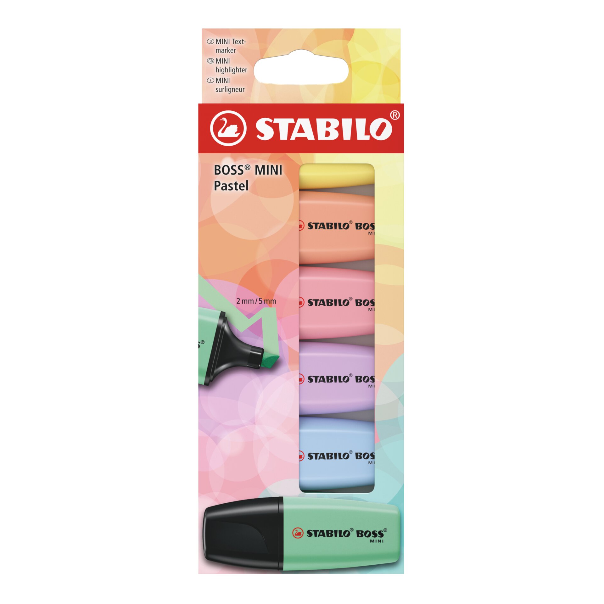 Mini surligneur pastel STABILO BOSS MINI Pastel Text Marqueurs STABILO BOSS MINI Pastel