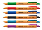 Pointball-Stift, Rollerball, oranger Körper, Clipverschluss, Farbset