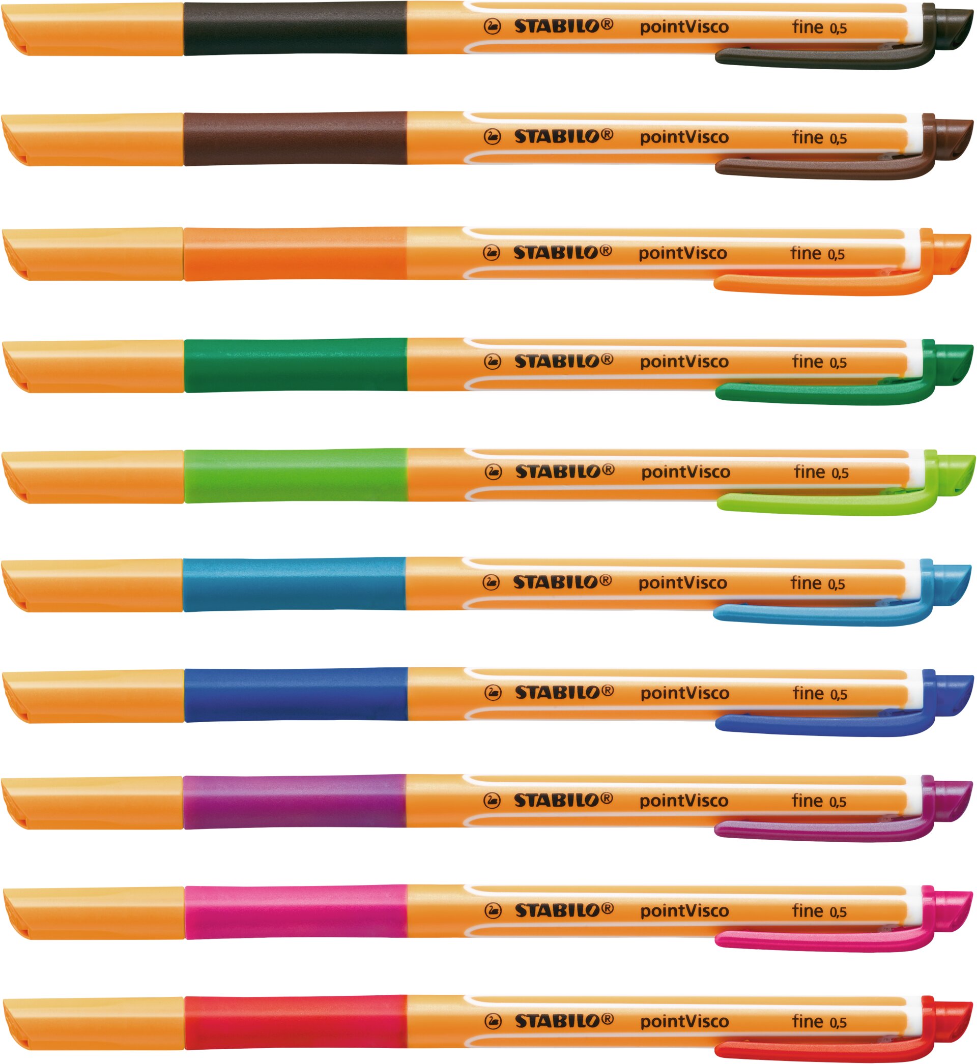 Highlighter, Marker, Stabilo pointVisco, Neonfarben, Präzisionsset