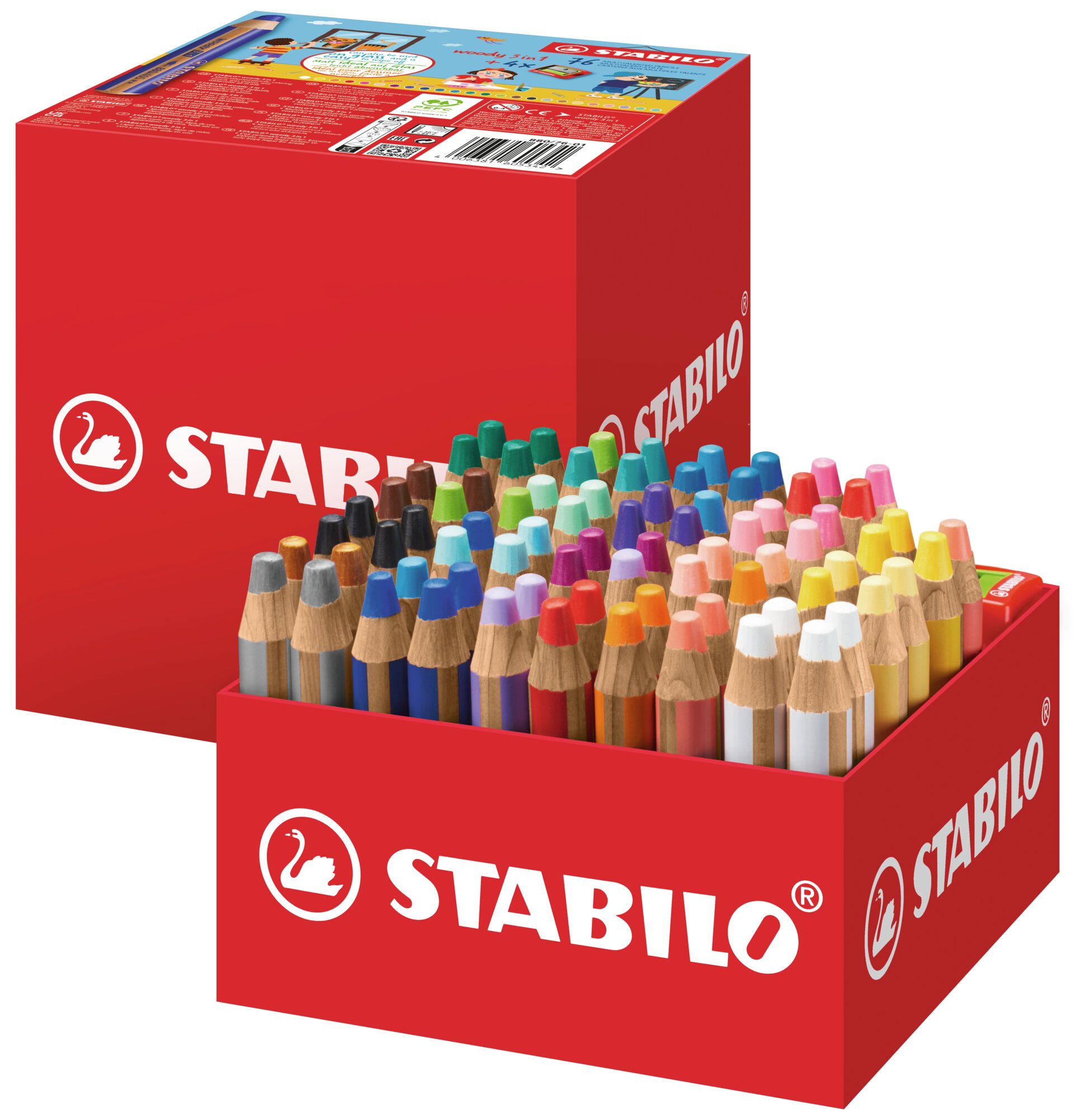 Crayon de couleur multi-talents STABILO woody 3 in 1 Crayons de couleurs STABILO woody 3 in 1