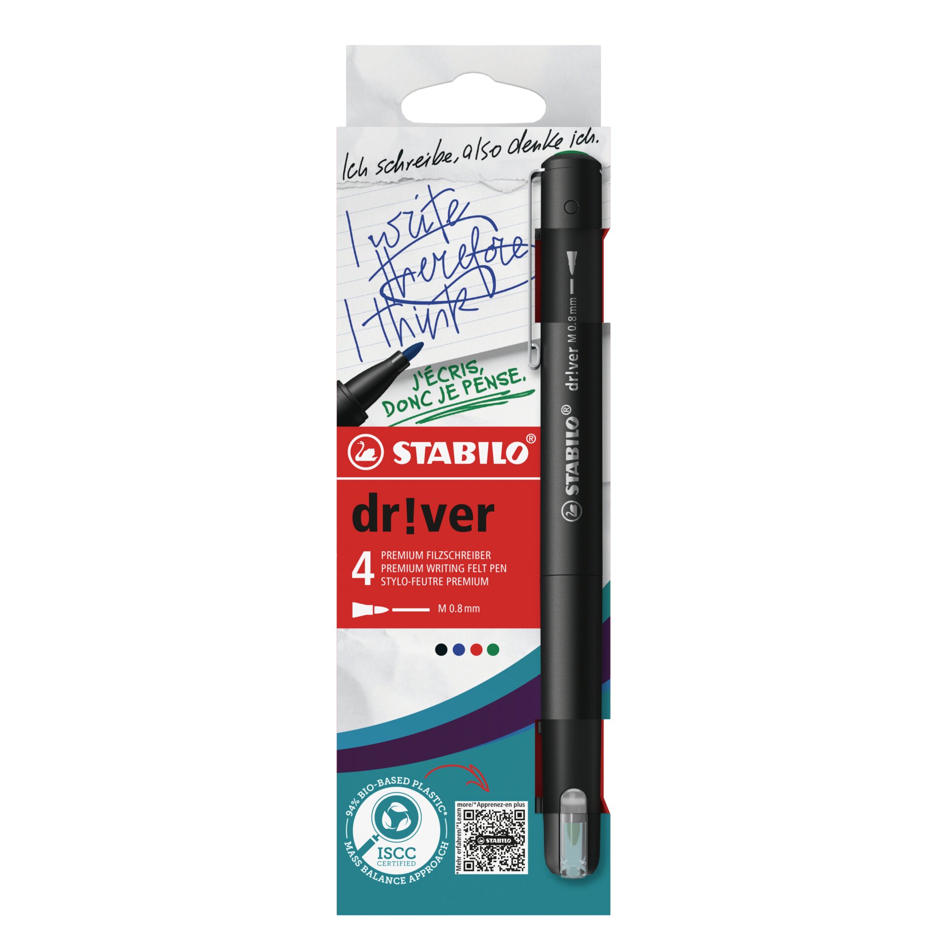 Stylo-feutre pointe moyenne en nylon STABILO dr!ver Stylos-feutres STABILO dr!ver medium