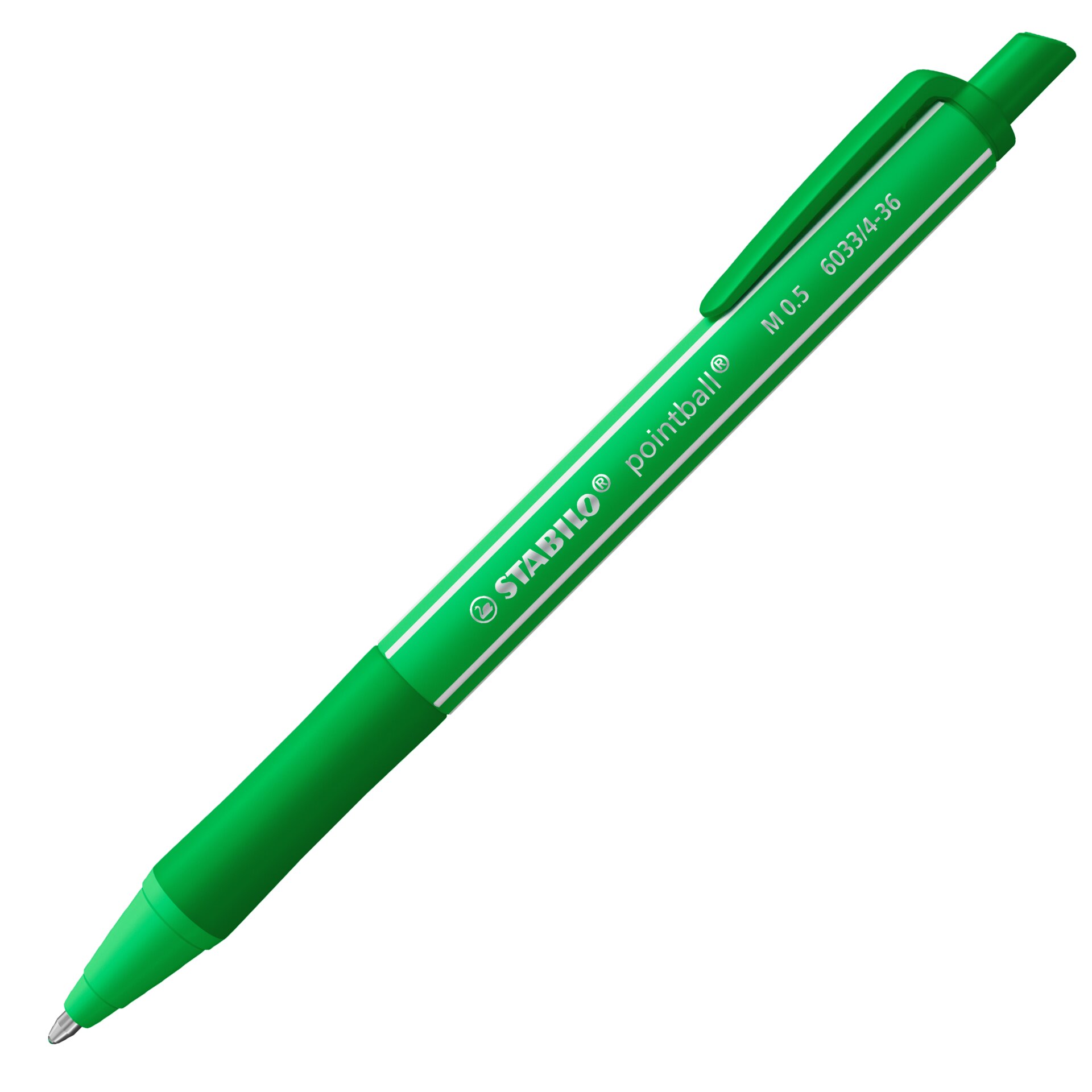 Balpen gemaakt van 79% gerecycled plastic STABILO pointball colorful Balpen STABILO pointball colorful
