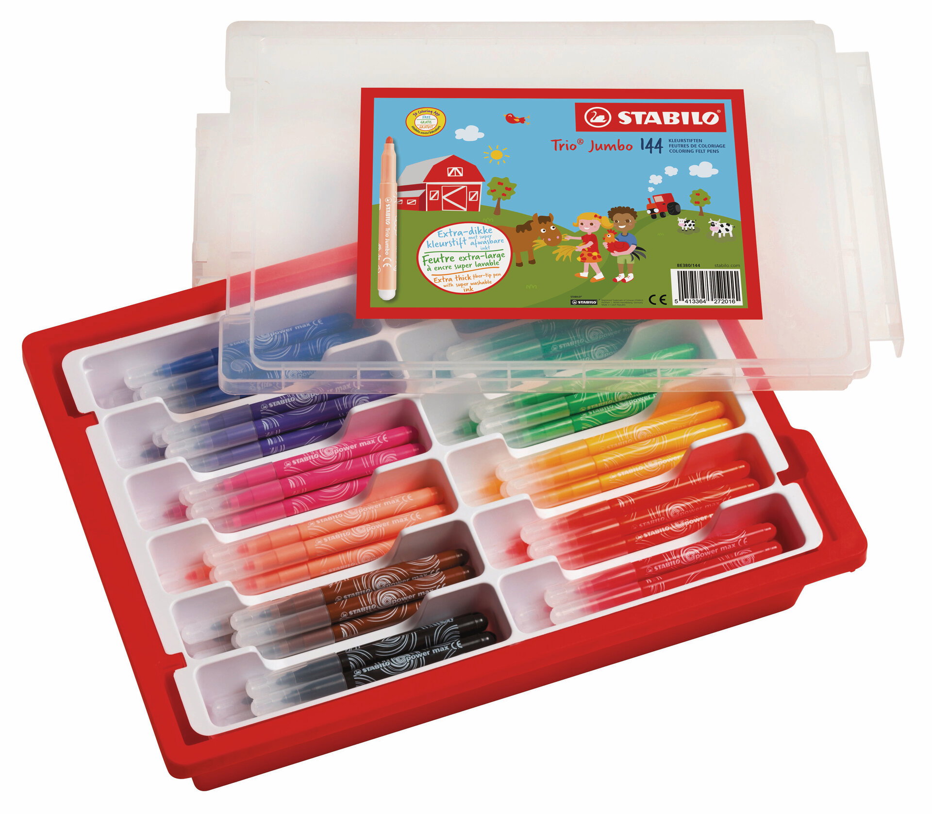 feutre de coloriage pointe large STABILO Trio Jumbo Feutres STABILO Trio Jumbo