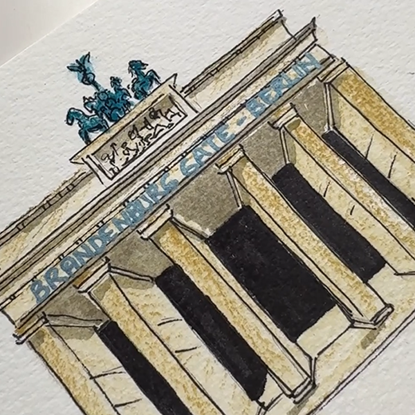 Brandenburger Tor Berlin Zeichnung