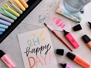 marker, Bastelbedarf, Farbmarker, Pinselstift, Postkartenkunst