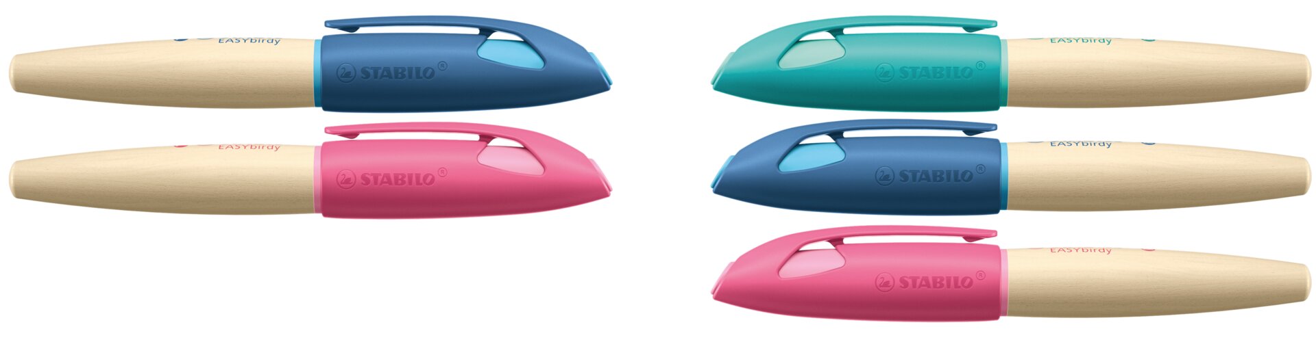 Kugelschreiber, Roller, Federhalter, Holzgriff, bunte Farben