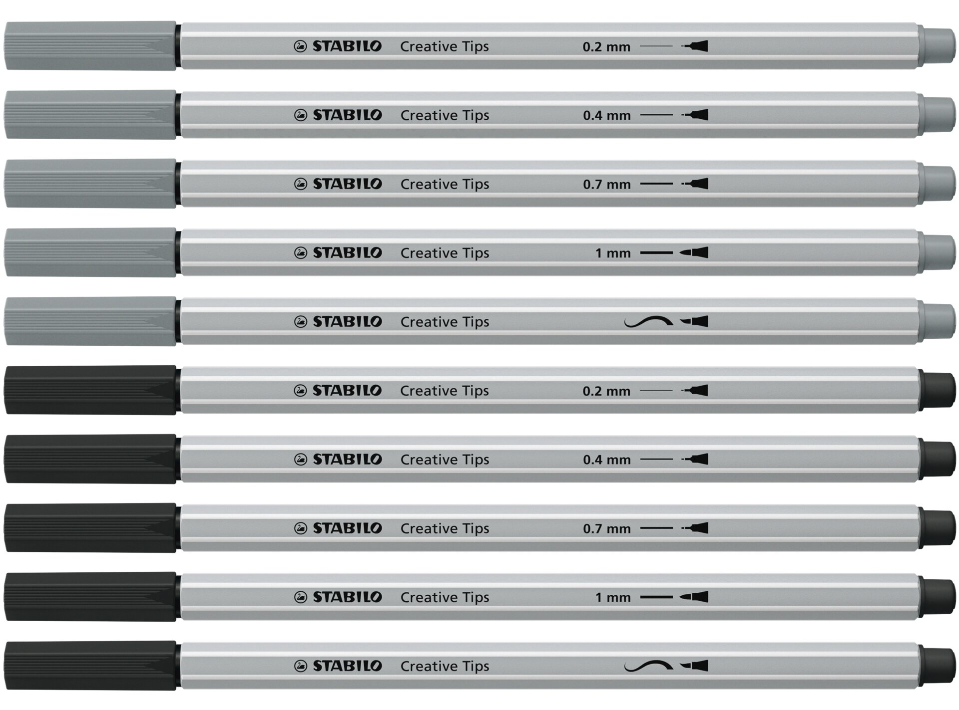 Feutres premium avec 5 pointes différentes STABILO Creative Tips feutres pointe fine