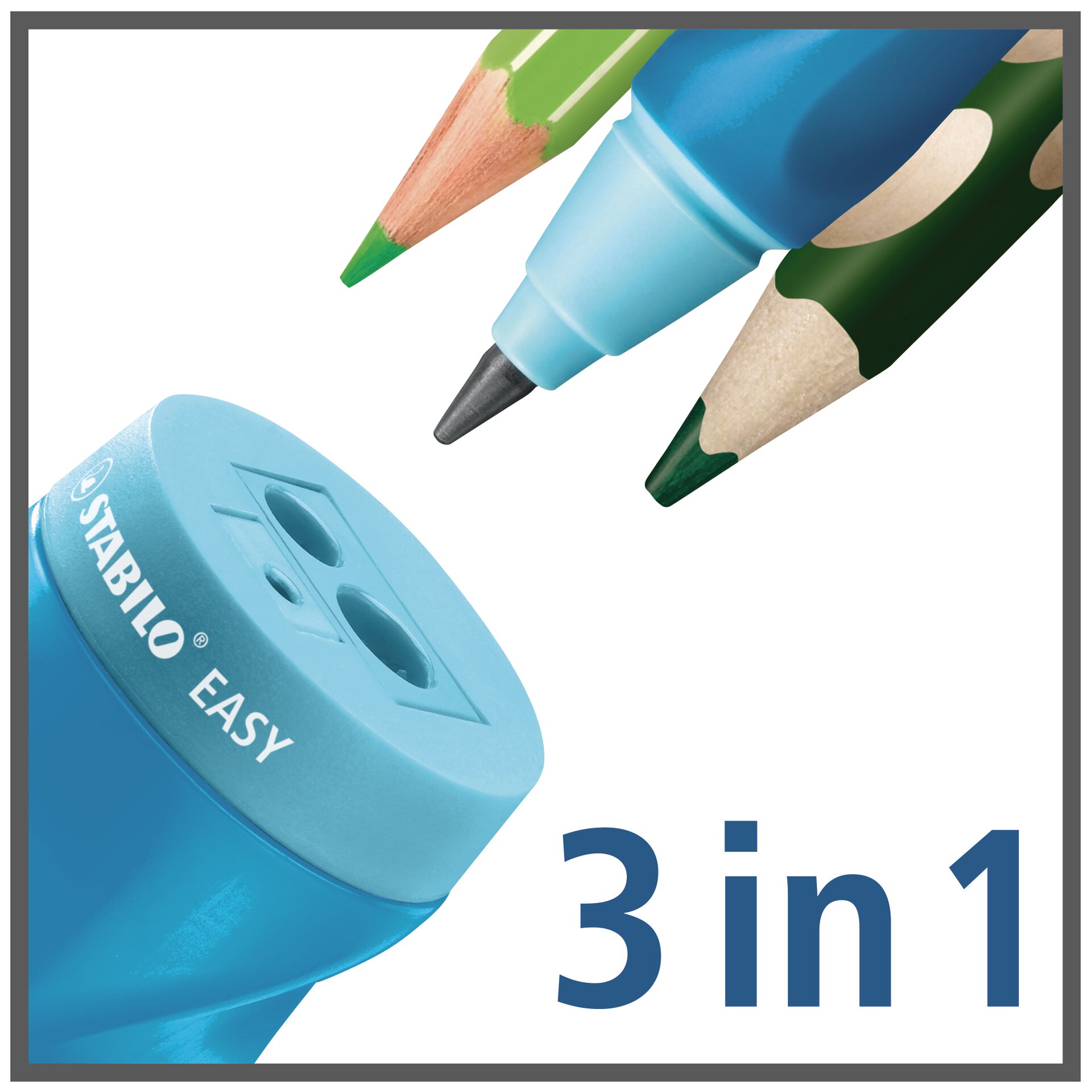 Bleistift, Buntstifte, 3 in 1, Stifthalter, Schulbedarf