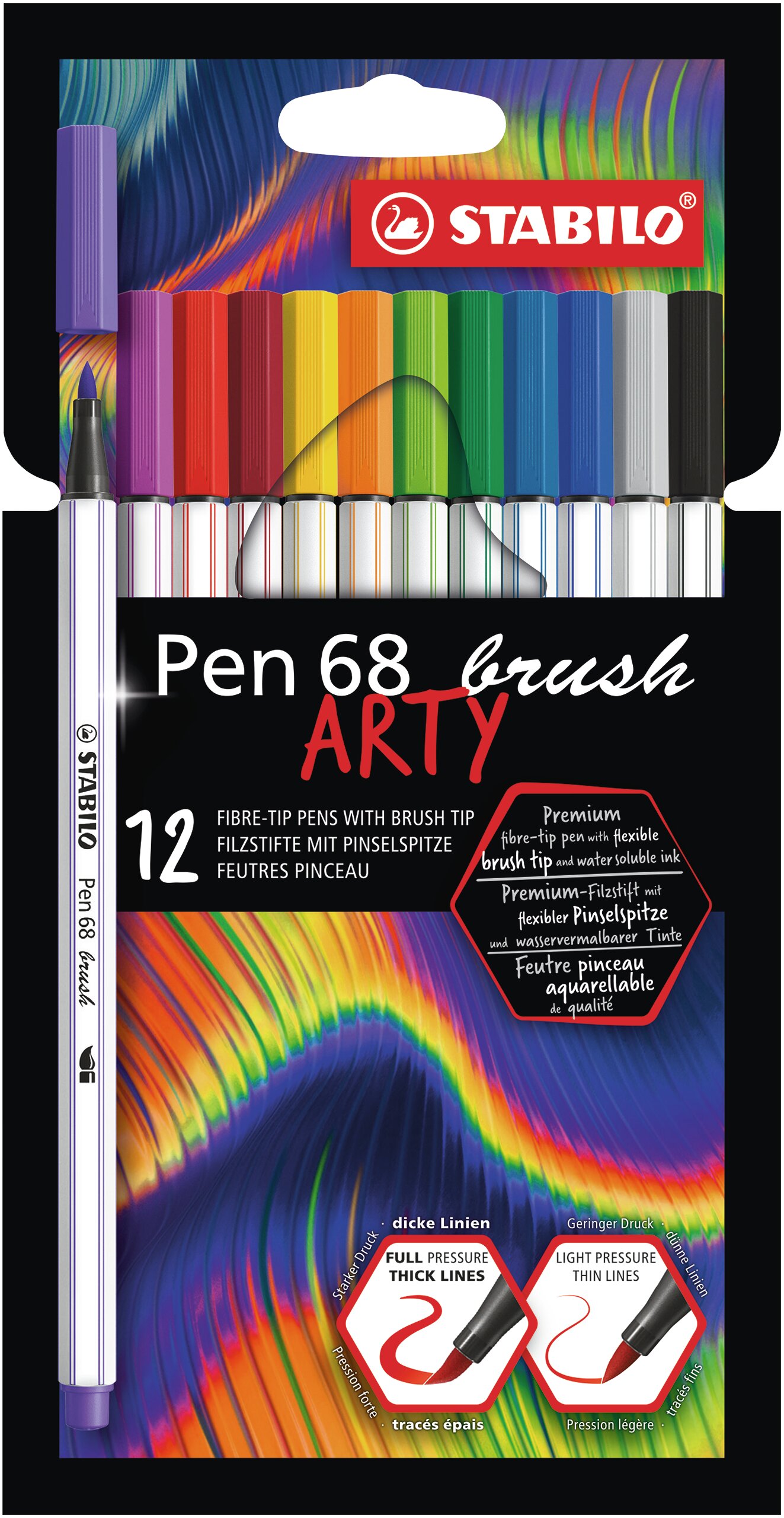 Prémiový vláknový fix se štětcovým hrotem STABILO Pen 68 brush Fiber-Tip Pen STABILO Pen 68 brush