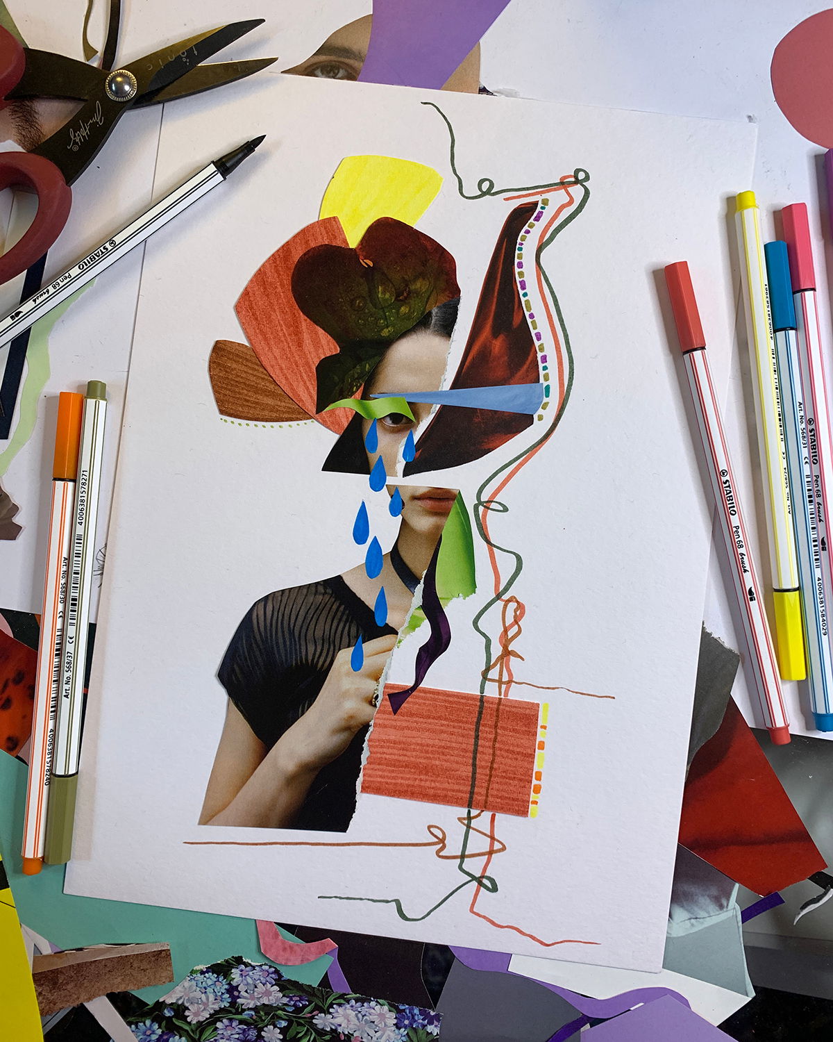 Fiber-Tip Pen STABILO Pen 68 brush