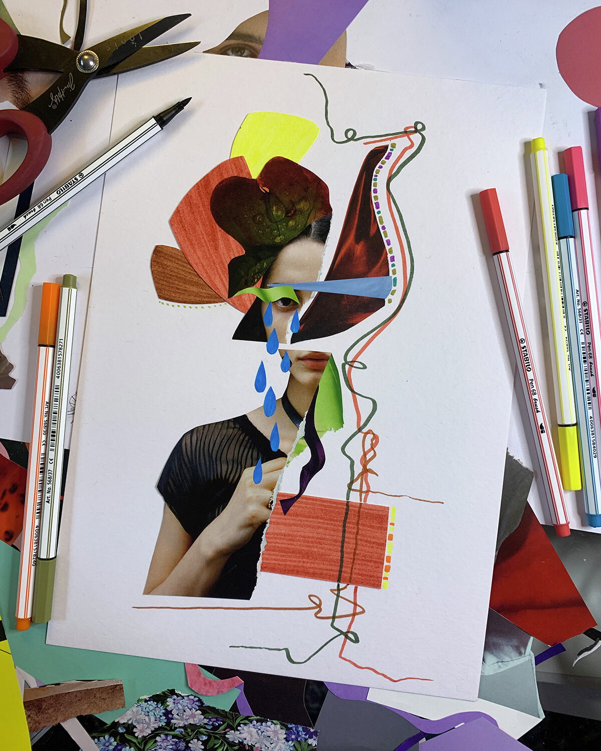 Fiber-Tip Pen STABILO Pen 68 brush