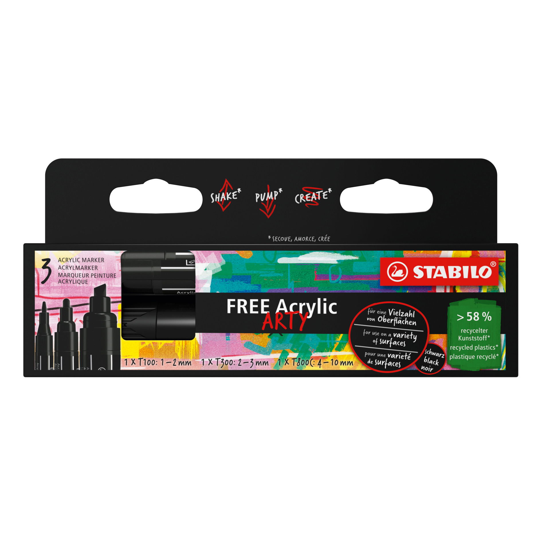 Všetky povrchy STABILO FREE Acrylic