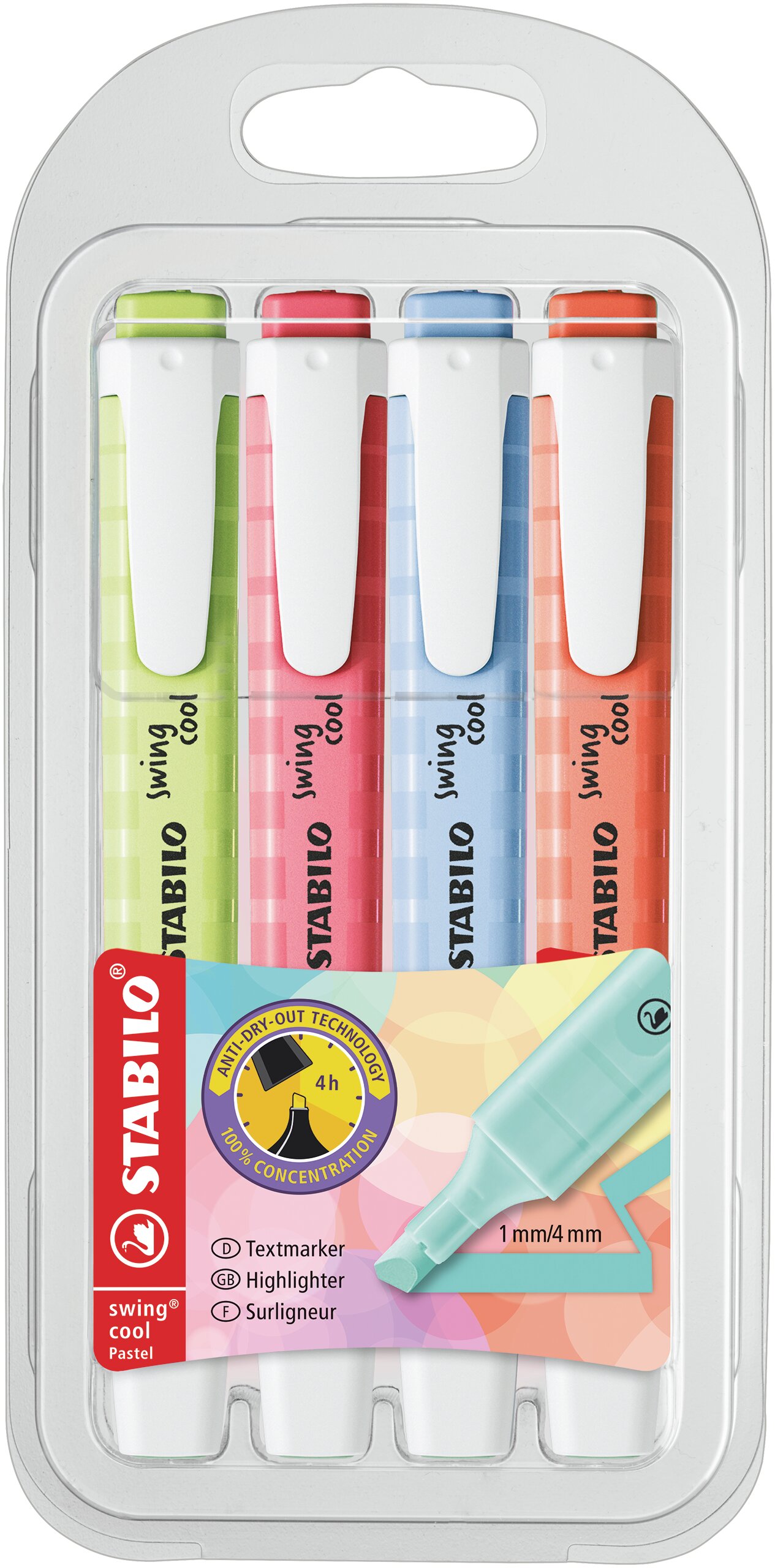 Highlighter STABILO swing cool Pastel Highlighter STABILO swing cool Pastel