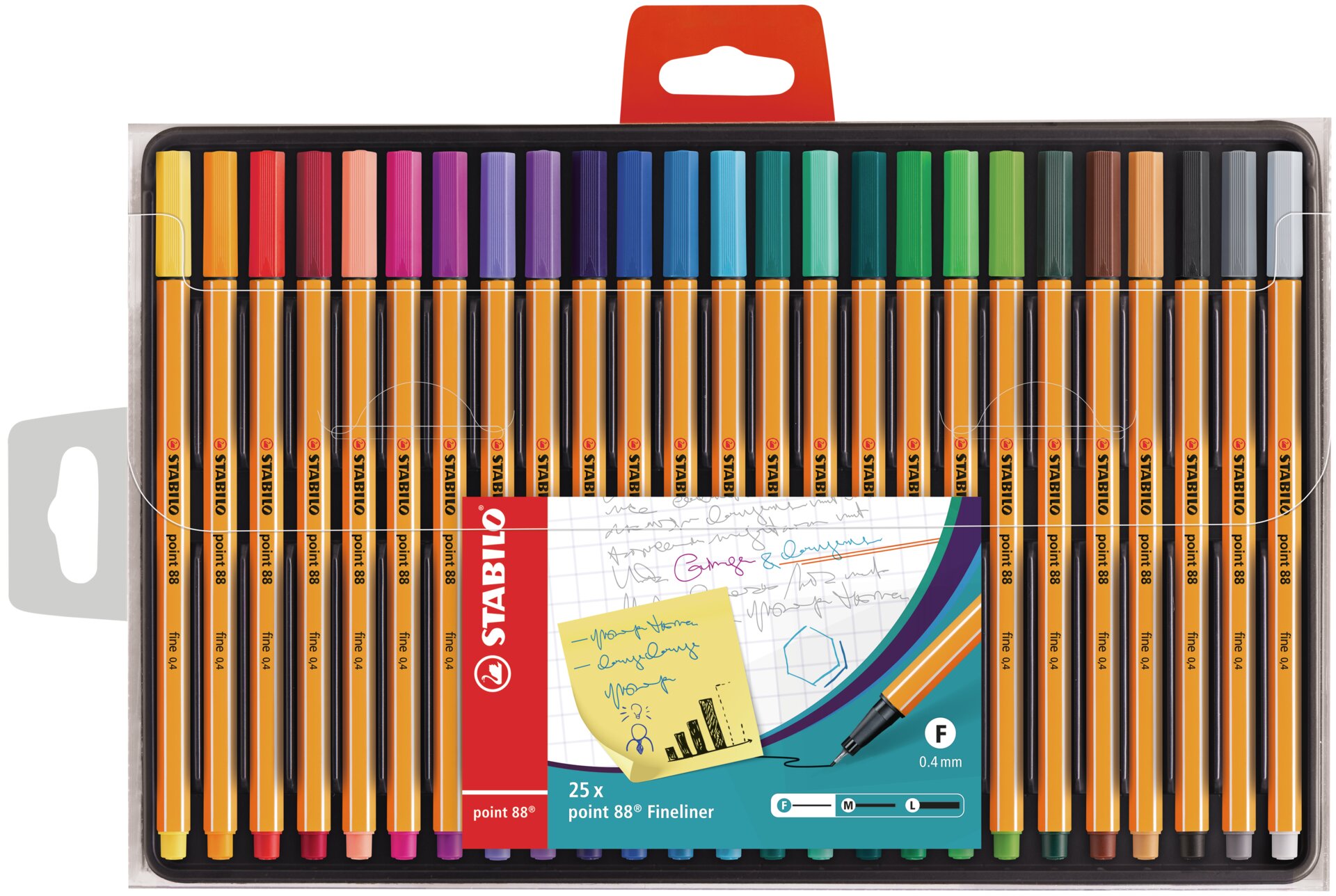 Fineliner STABILO point 88 Fineliner & Filzschreiber STABILO point 88, Markerstifte, Skizzenmarker, Farben-Set, Kunstbedarf, Filzstifte