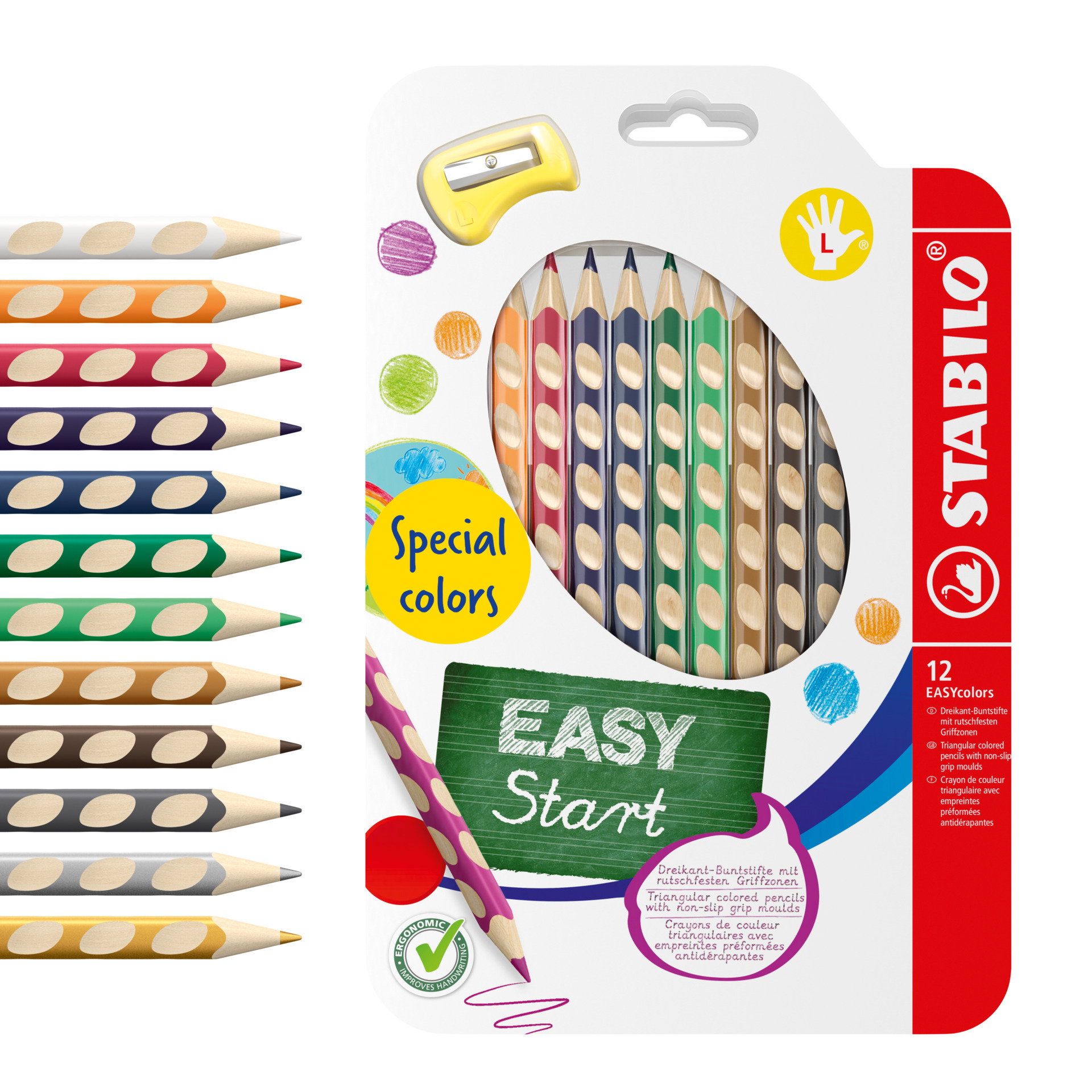 Crayon de couleur ergonomique STABILO EASYcolors Crayons de couleurs STABILO EASYcolors