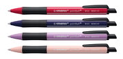 pointball Stift, Rollerball, roter Körper, blauer Körper, lila Körper