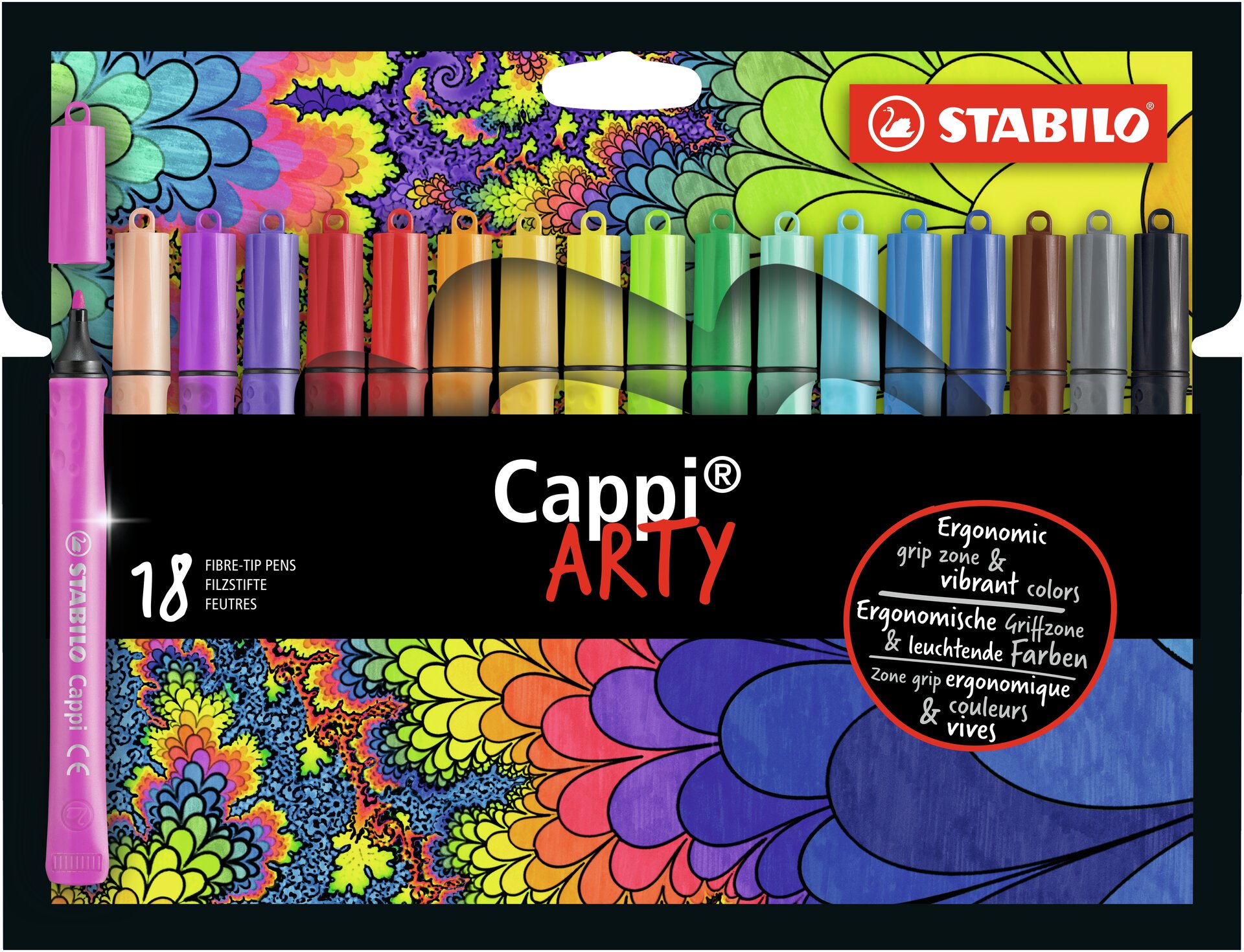 Filzstift mit Kappenring STABILO Cappi Fasermaler STABILO Cappi ARTY