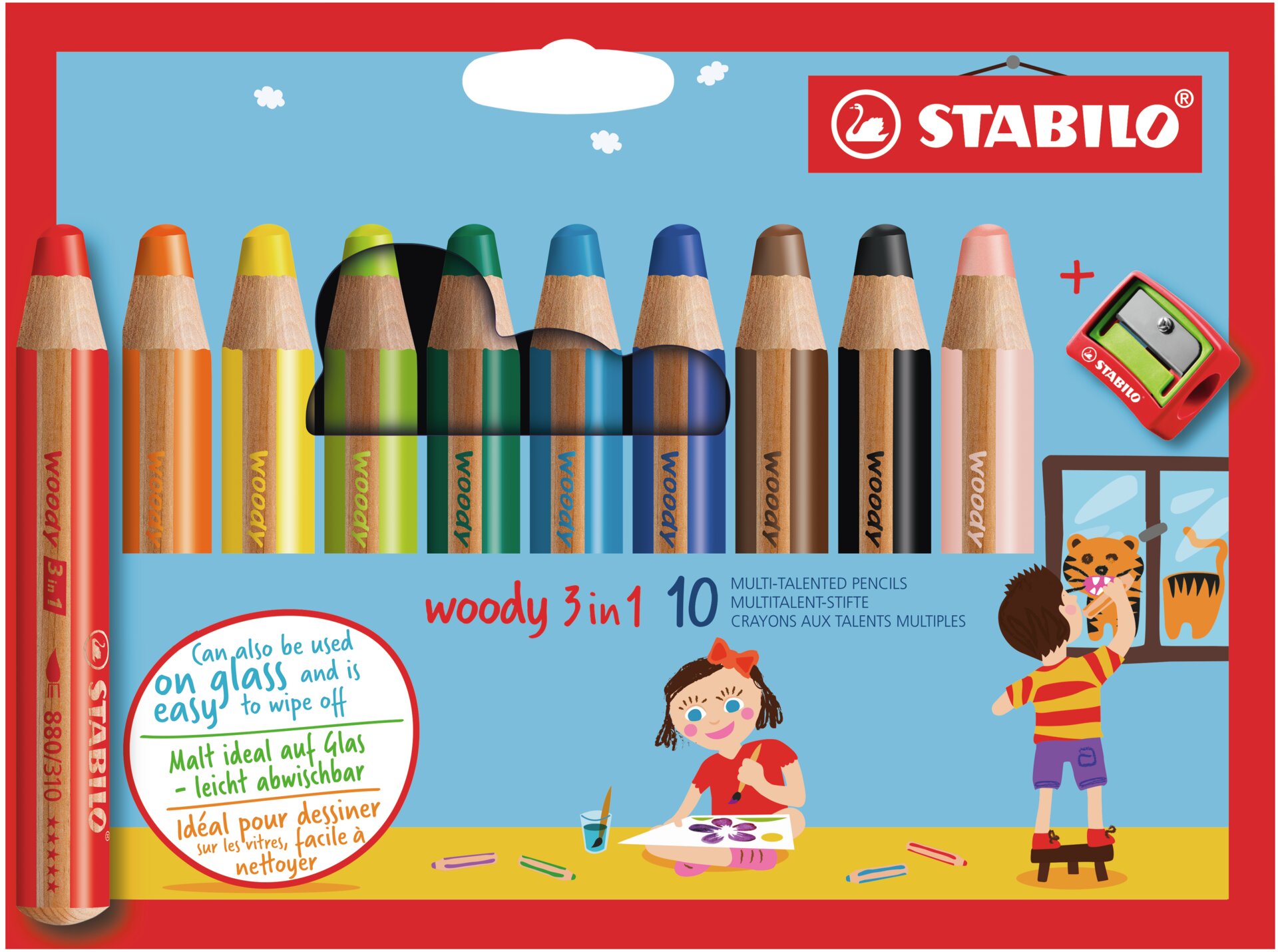 Crayon de couleur multi-talents STABILO woody 3 in 1 Crayons de couleurs STABILO woody 3 in 1