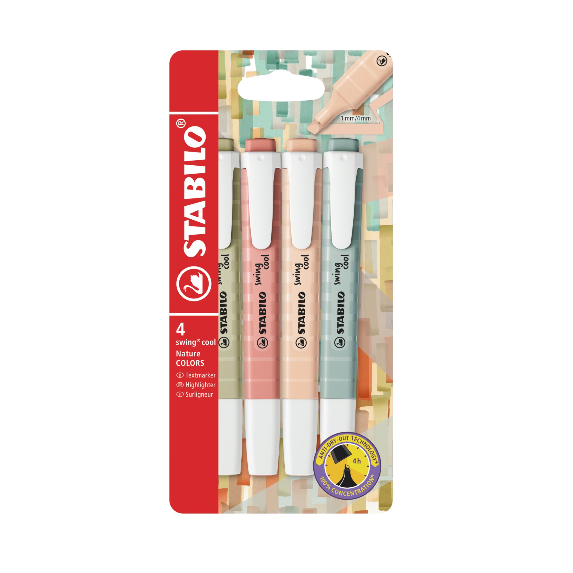 Highlighter STABILO swing cool NatureCOLORS Highlighter STABILO swing cool NatureCOLORS