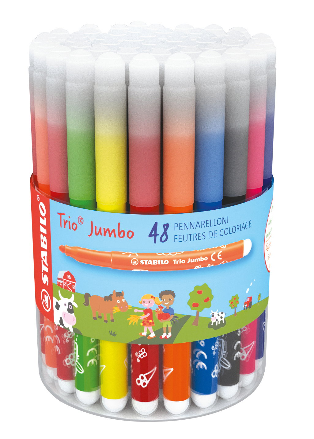 Feutre de coloriage pointe extra large STABILO Trio Jumbo Feutres STABILO Trio Jumbo