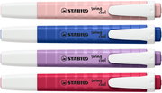 highlighter, marker, pink, blue, purple