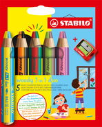 Colored Pencils STABILO woody 3 in 1 duo