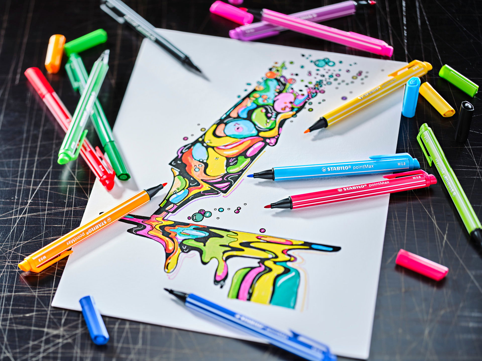 Jemná linka/ Fibre- Tip Pen STABILO pointMax