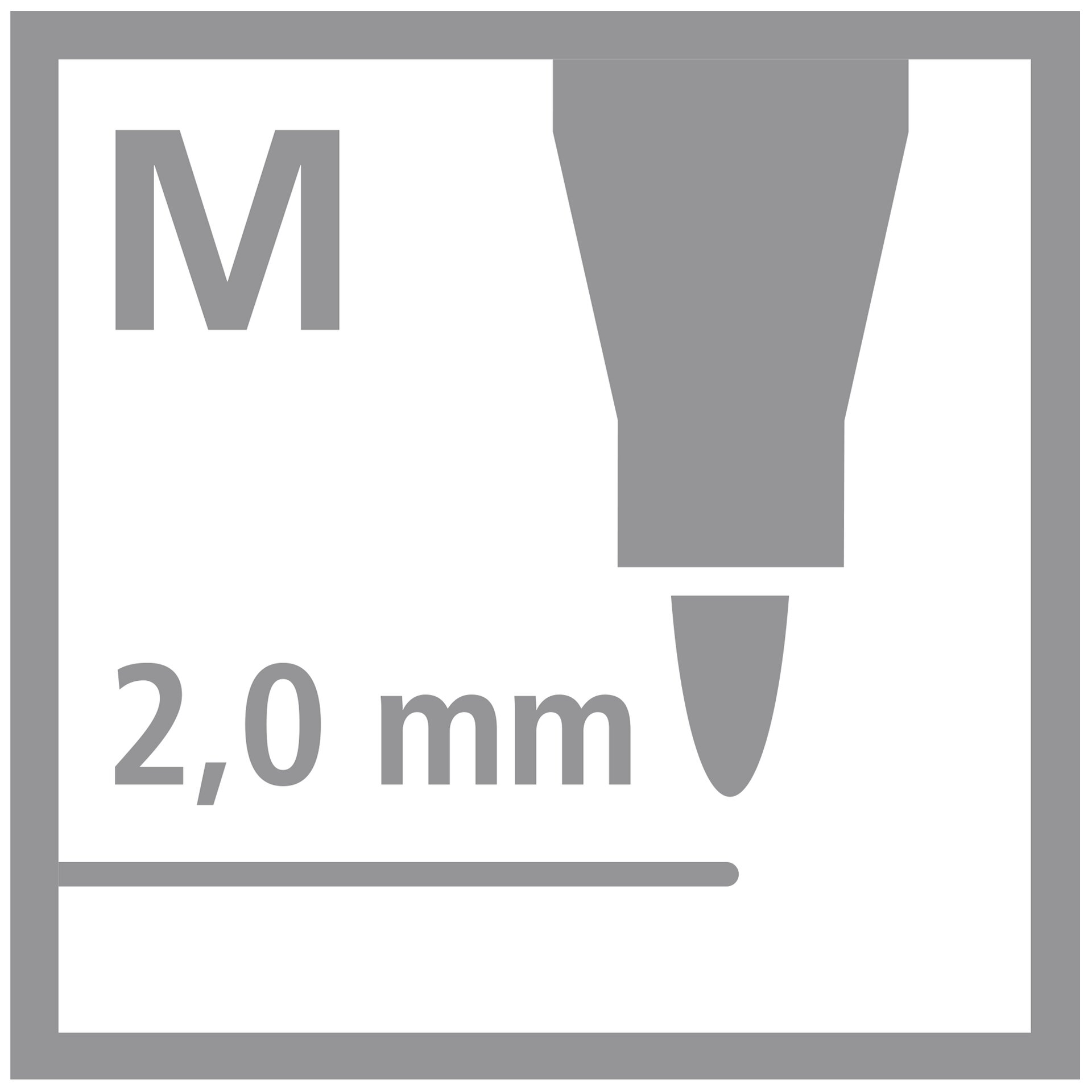 2,0 mm, dick, messung, silhouette, clipper