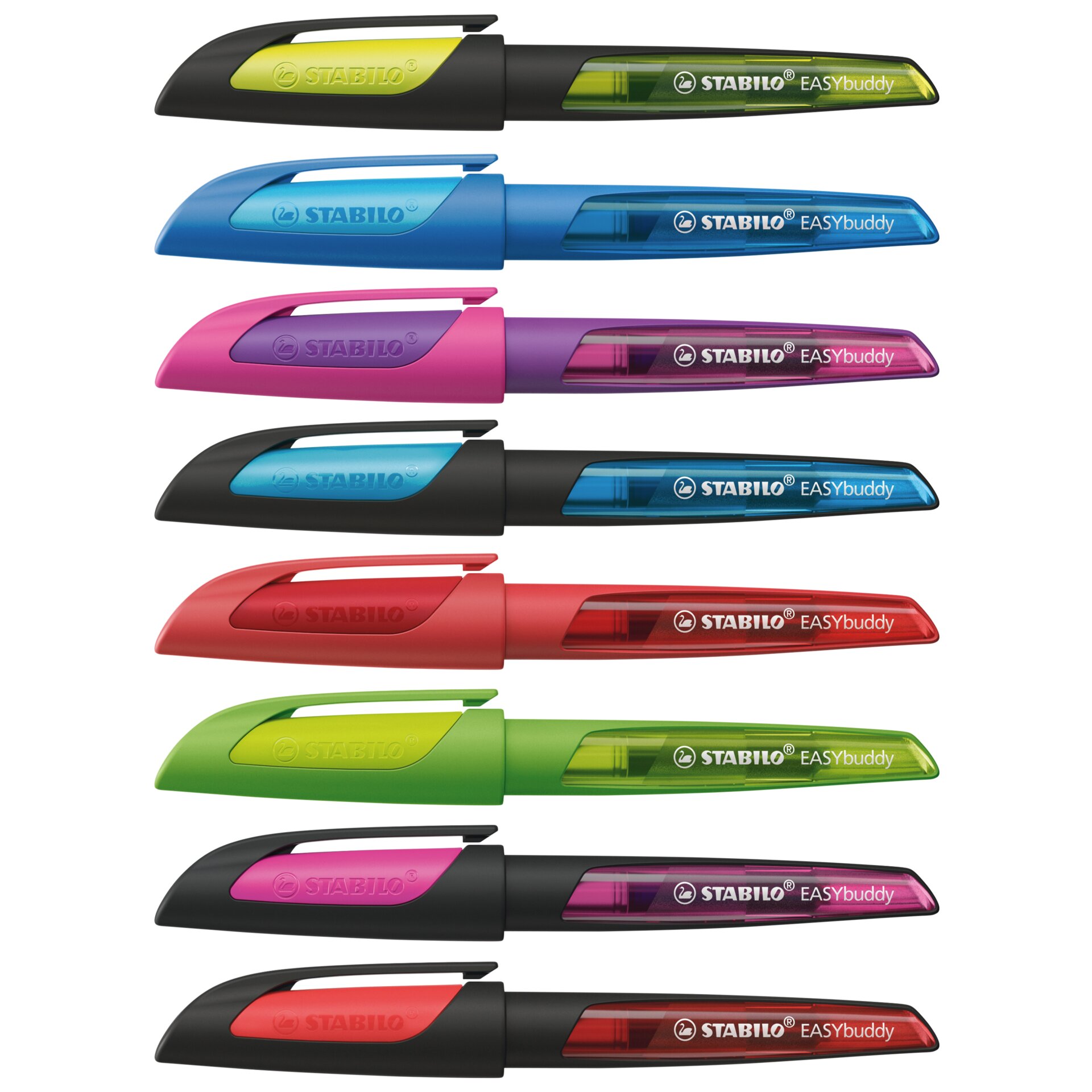 highlighter, stabilo, marker, feather, colorful