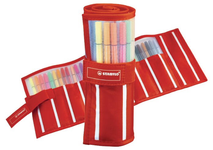 Fasermaler STABILO Pen 68, Stifte, Kunstset, Nadeln, Stiftetasche, Rolltasche