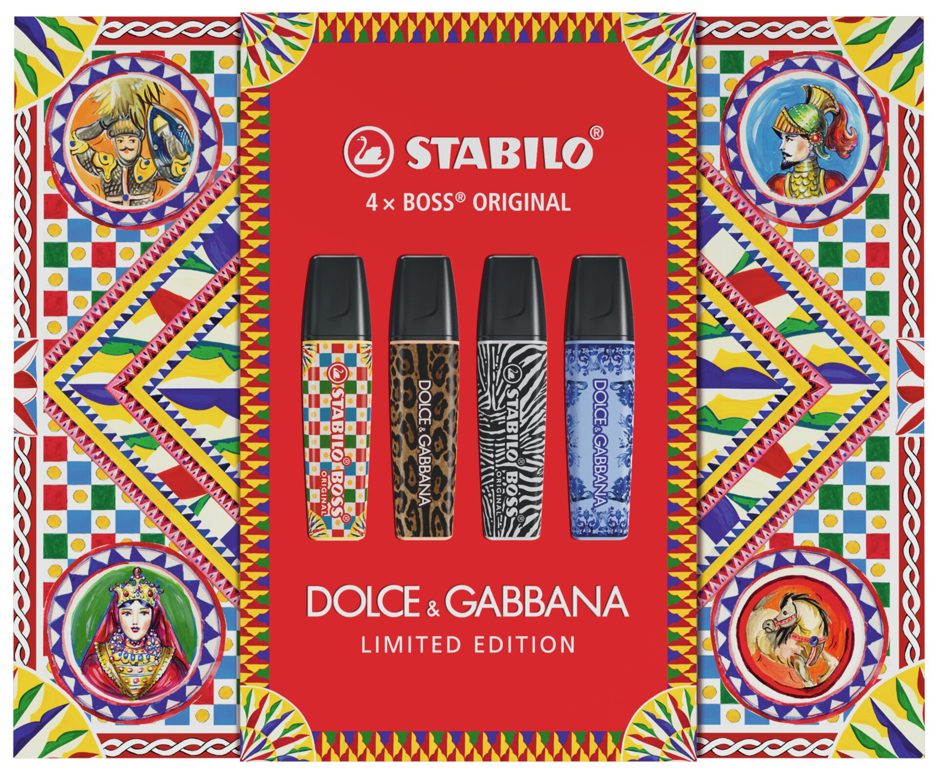 Textmarker STABILO BOSS ORIGINAL x DOLCE&GABBANA, Lippenbalsam, Lippenstift, Dolce & Gabbana, Limitierte Edition, Verpackung