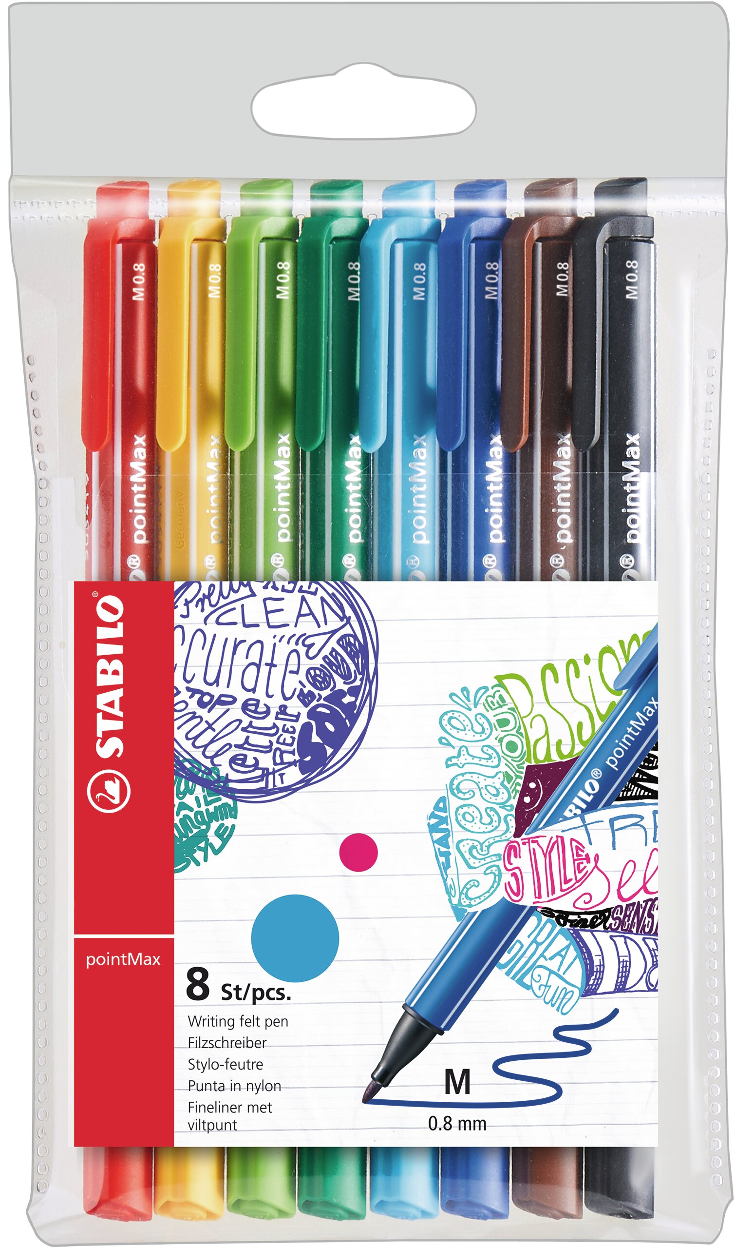 Stylo-feutre pointe nylon STABILO pointMax Stylos-feutres STABILO pointMax