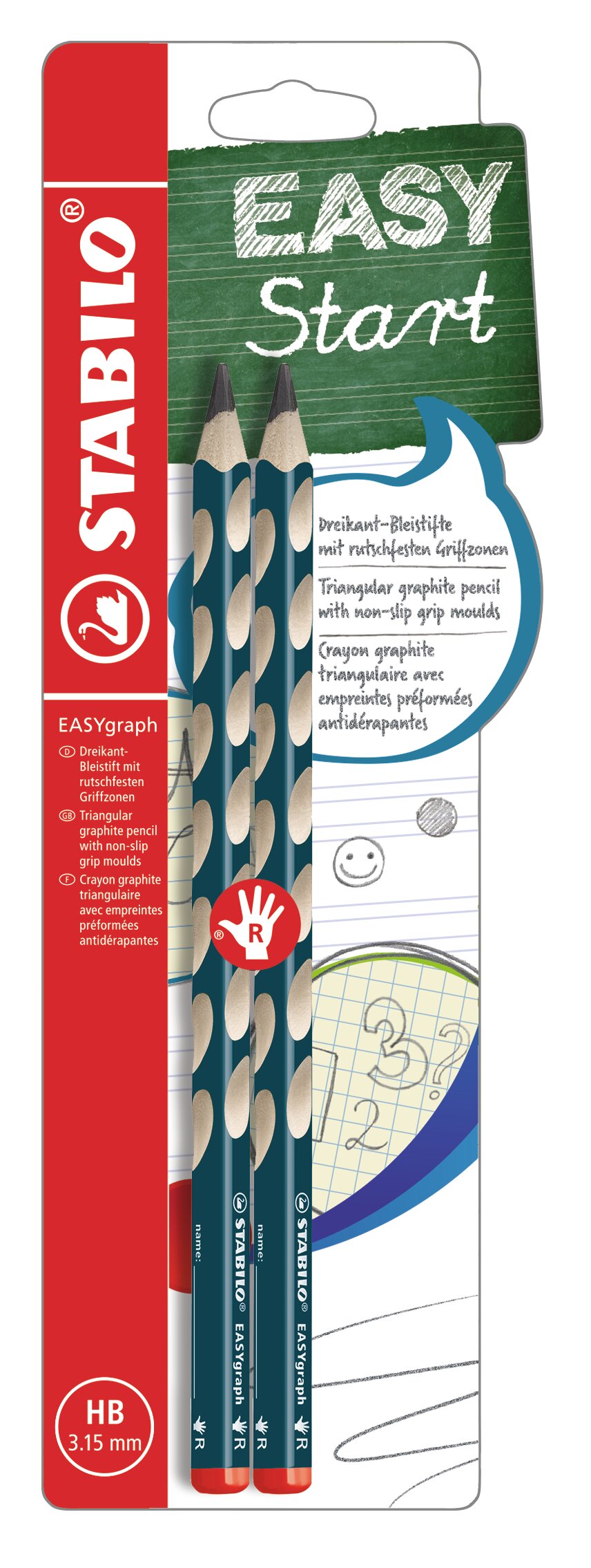 Ergonomicky tvarovaná grafitová tužka STABILO EASYgraph Tužky STABILO EASYgraph