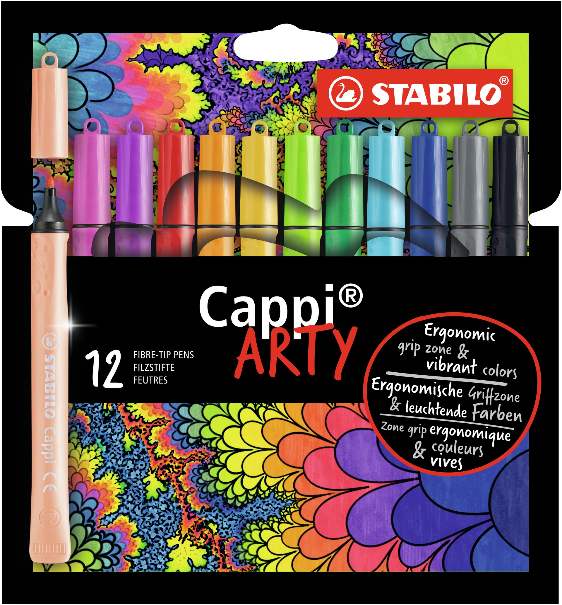 Filzstift mit Kappenring STABILO Cappi Fasermaler STABILO Cappi ARTY