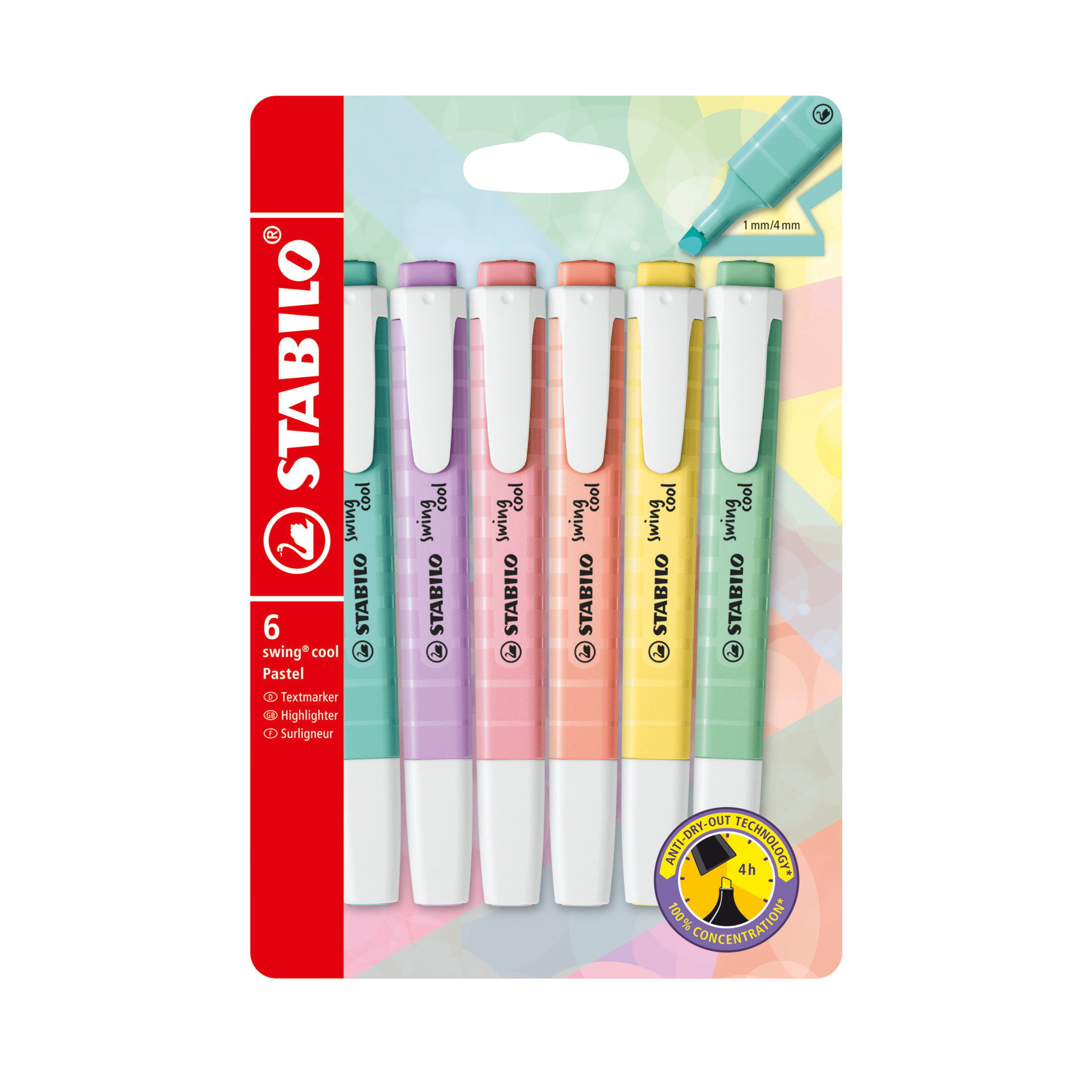 Textmarker STABILO swing cool Pastel Textmarker STABILO swing cool Pastel